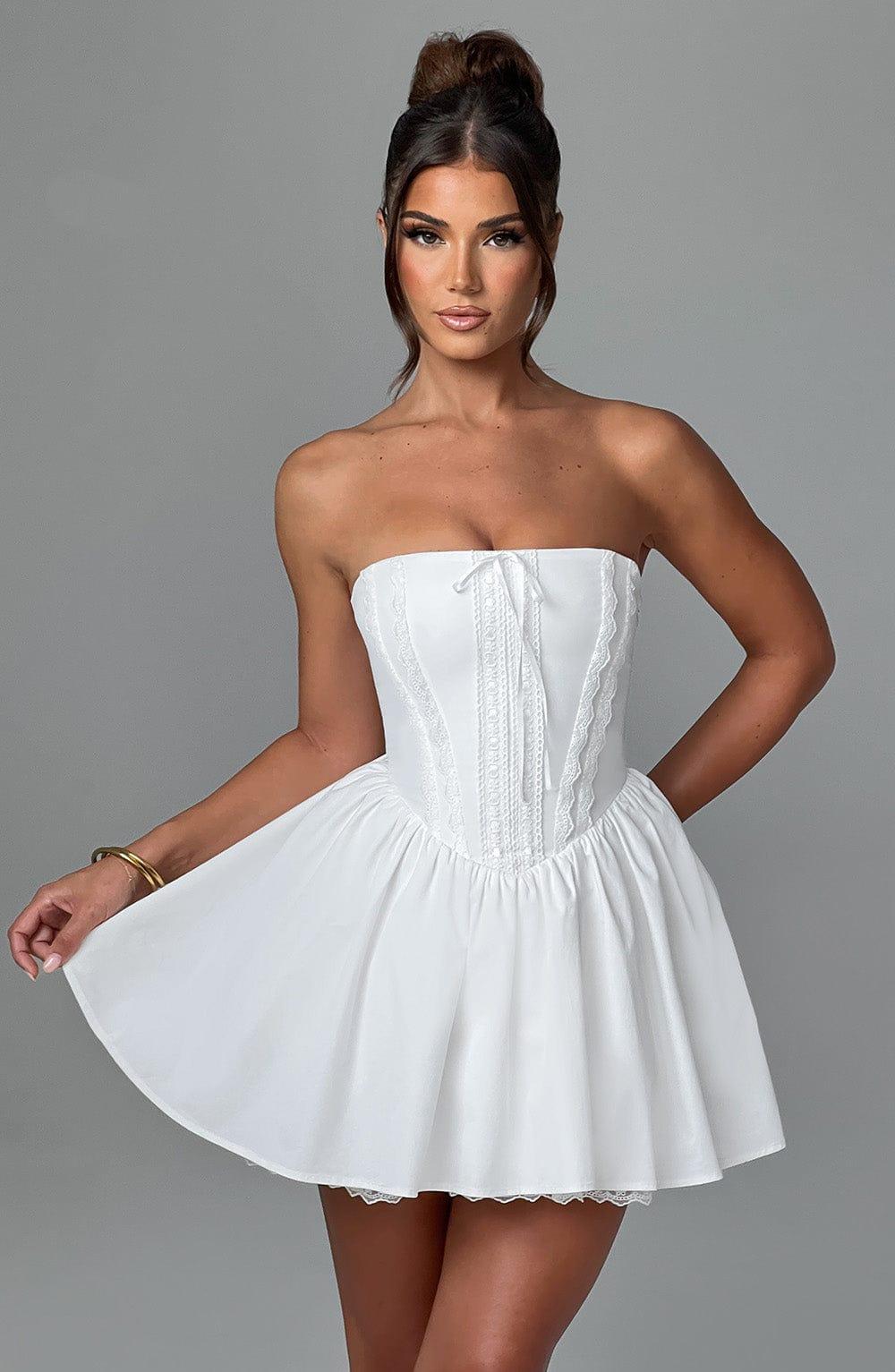 Evie Mini Dress - Ivory Product Image