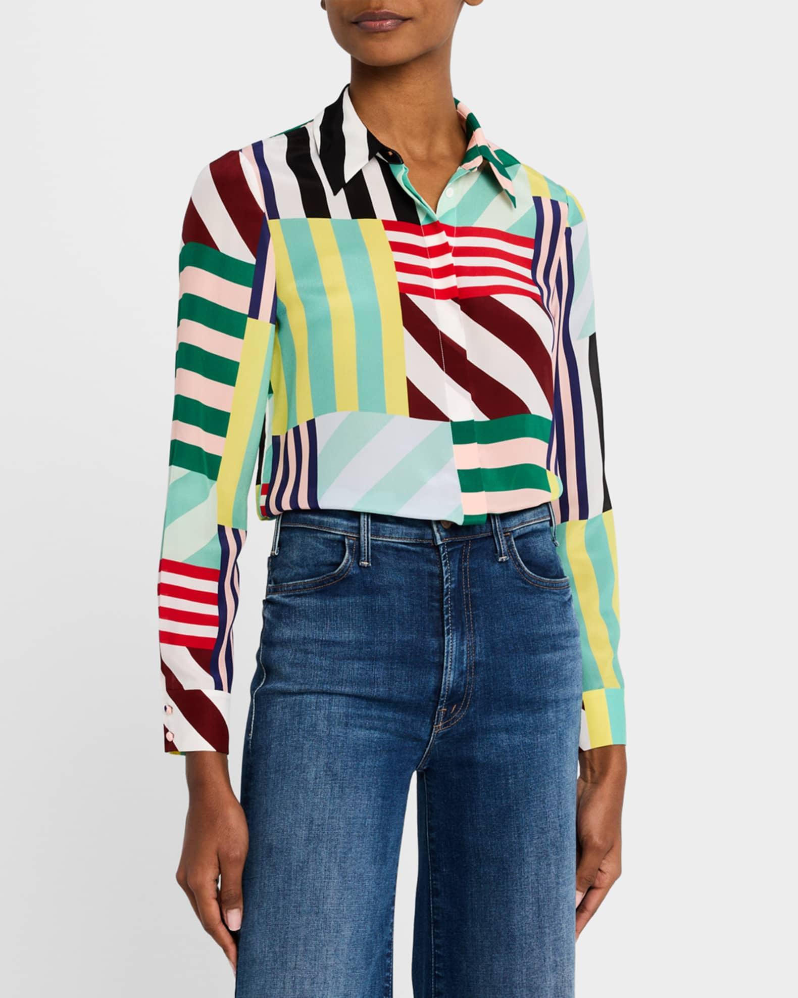 Willa Striped Placket Top Product Image
