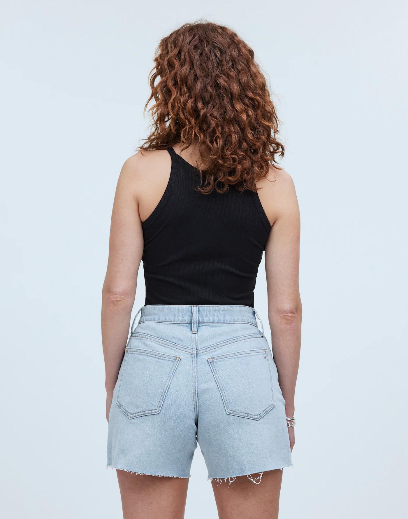 The Curvy Perfect Vintage Jean Short in Fitzgerald Wash: Raw Hem Edition Product Image