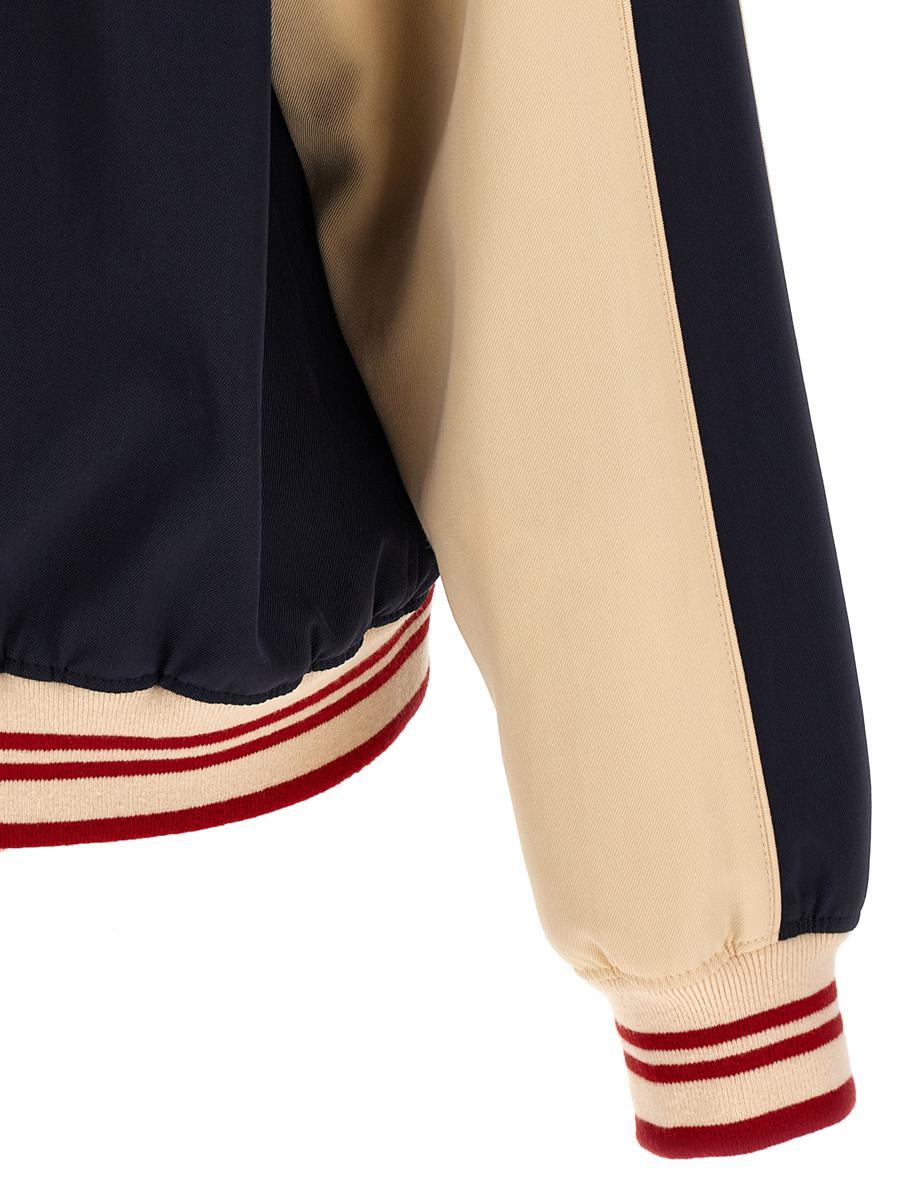 VALENTINO La Chat De La Maison Wool Bomber Jacket In Black Product Image