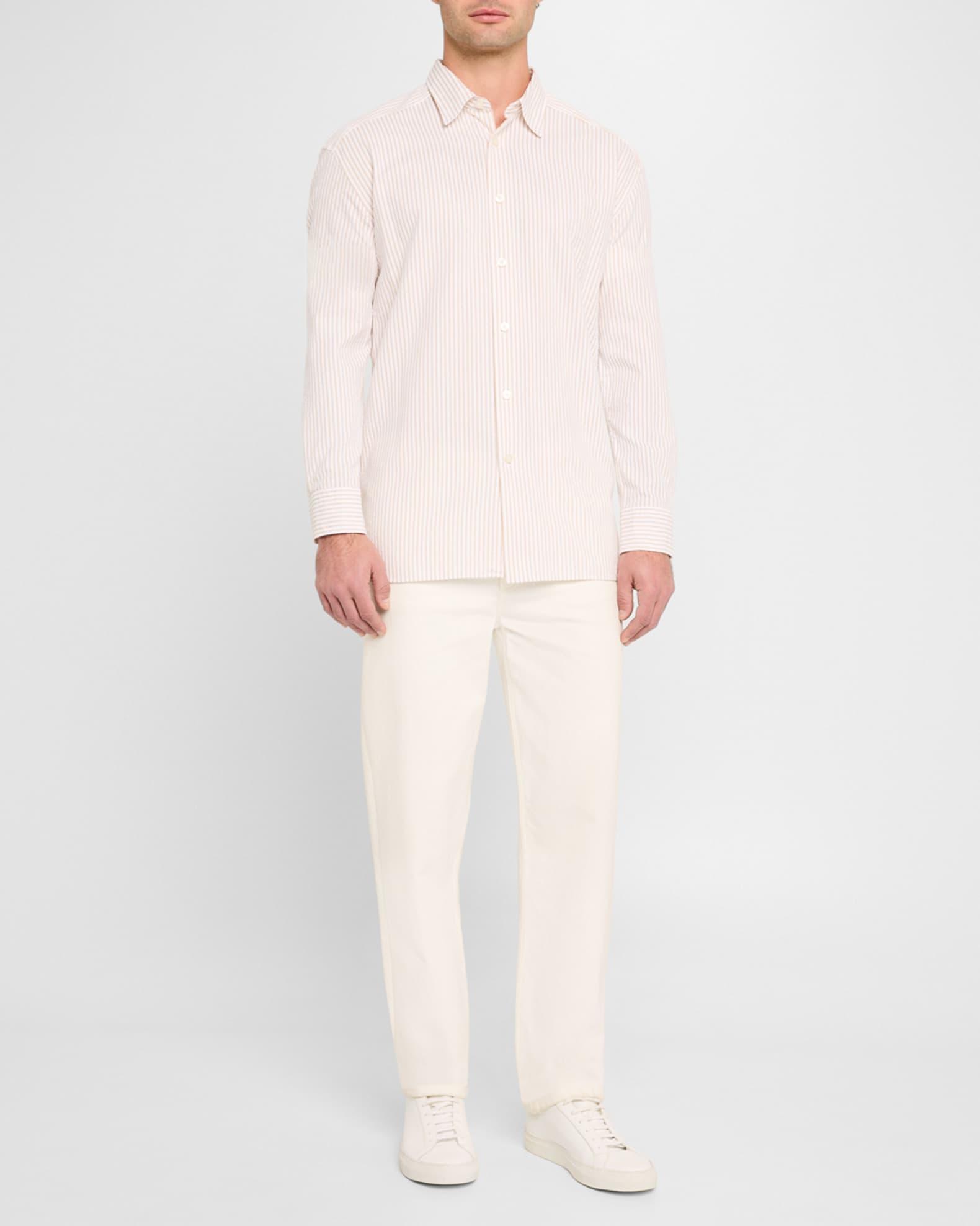 Men's Cole Cotton Stripe Casual Button-Down Shirt Product Image