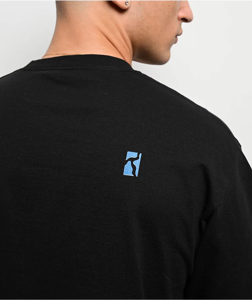 POETICCOLLECTIVE Flames Black T-Shirt Product Image