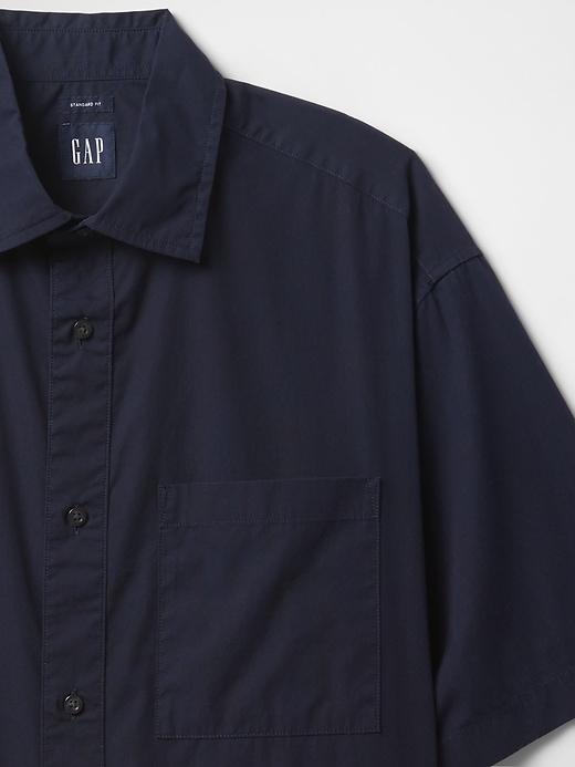 Organic Cotton Oversized Poplin Shirt Product Image