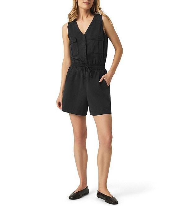 Splendid Adelina Knit V-Neck Sleeveless Romper Product Image