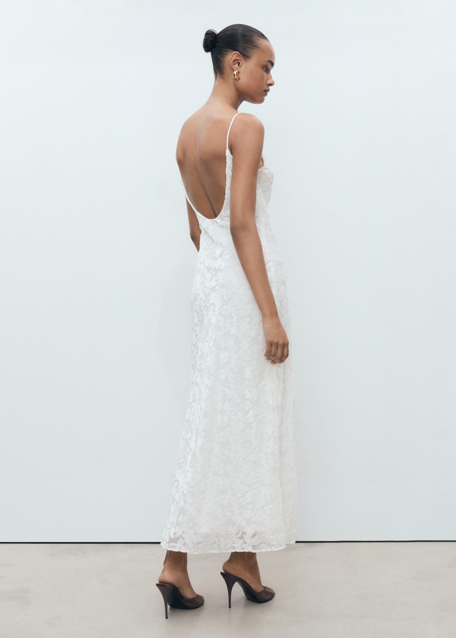 Devoré floral dress - Women | MANGO USA Product Image