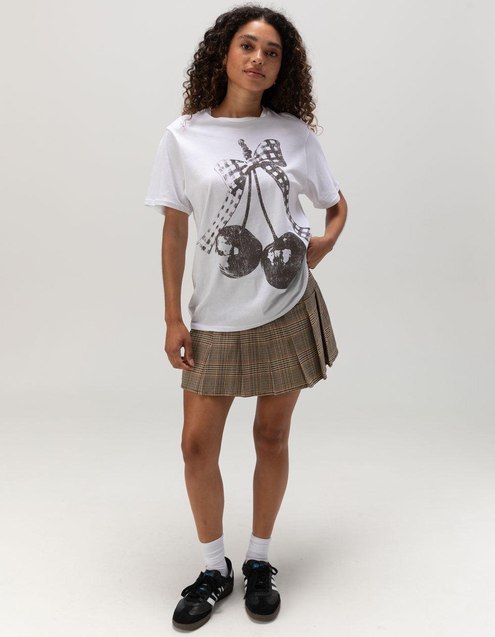 RSQ Womens Cherry Boyfriend Tee - BLK/WHT Product Image