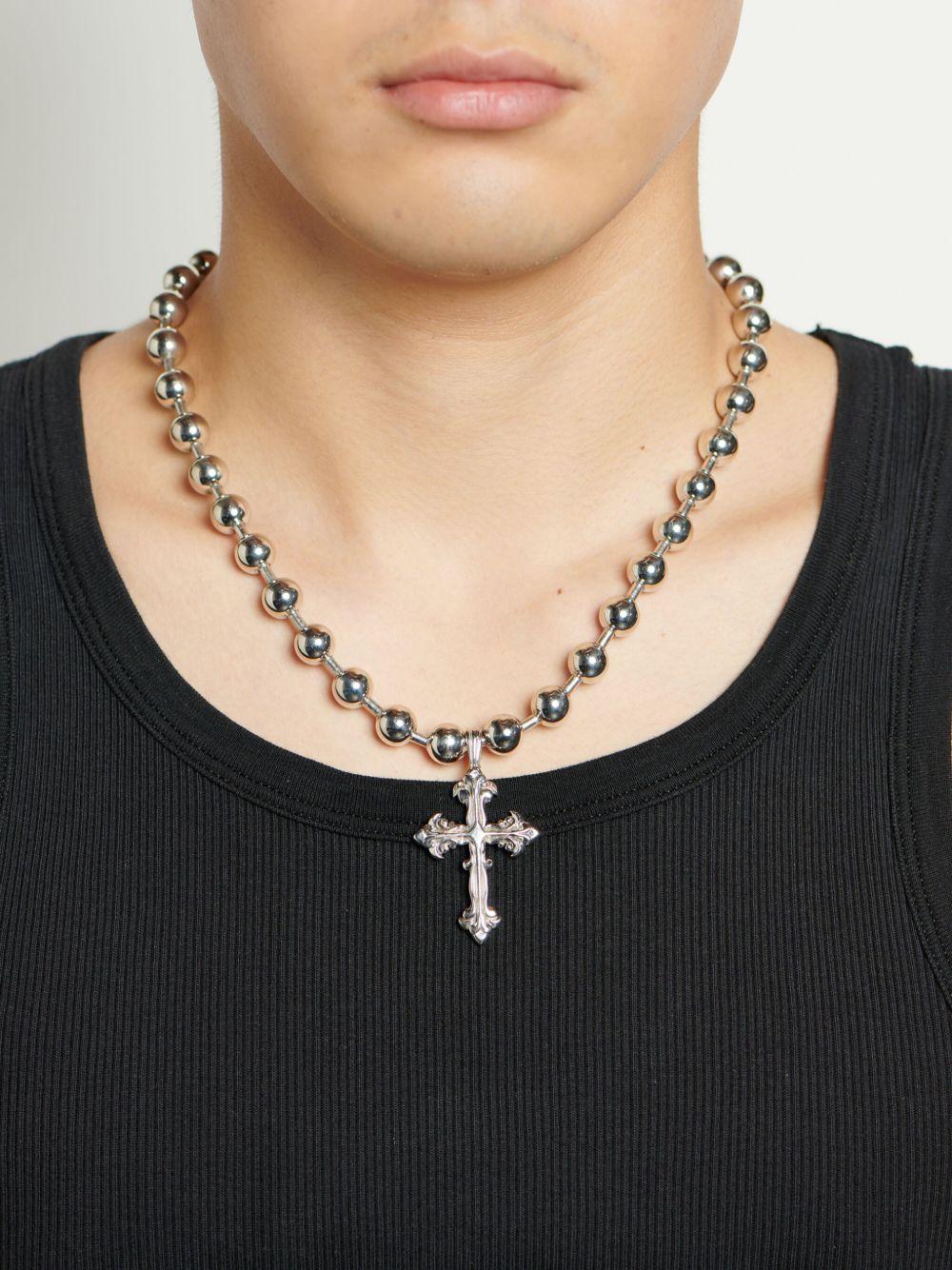 cross-pendant ball-chain necklace Product Image