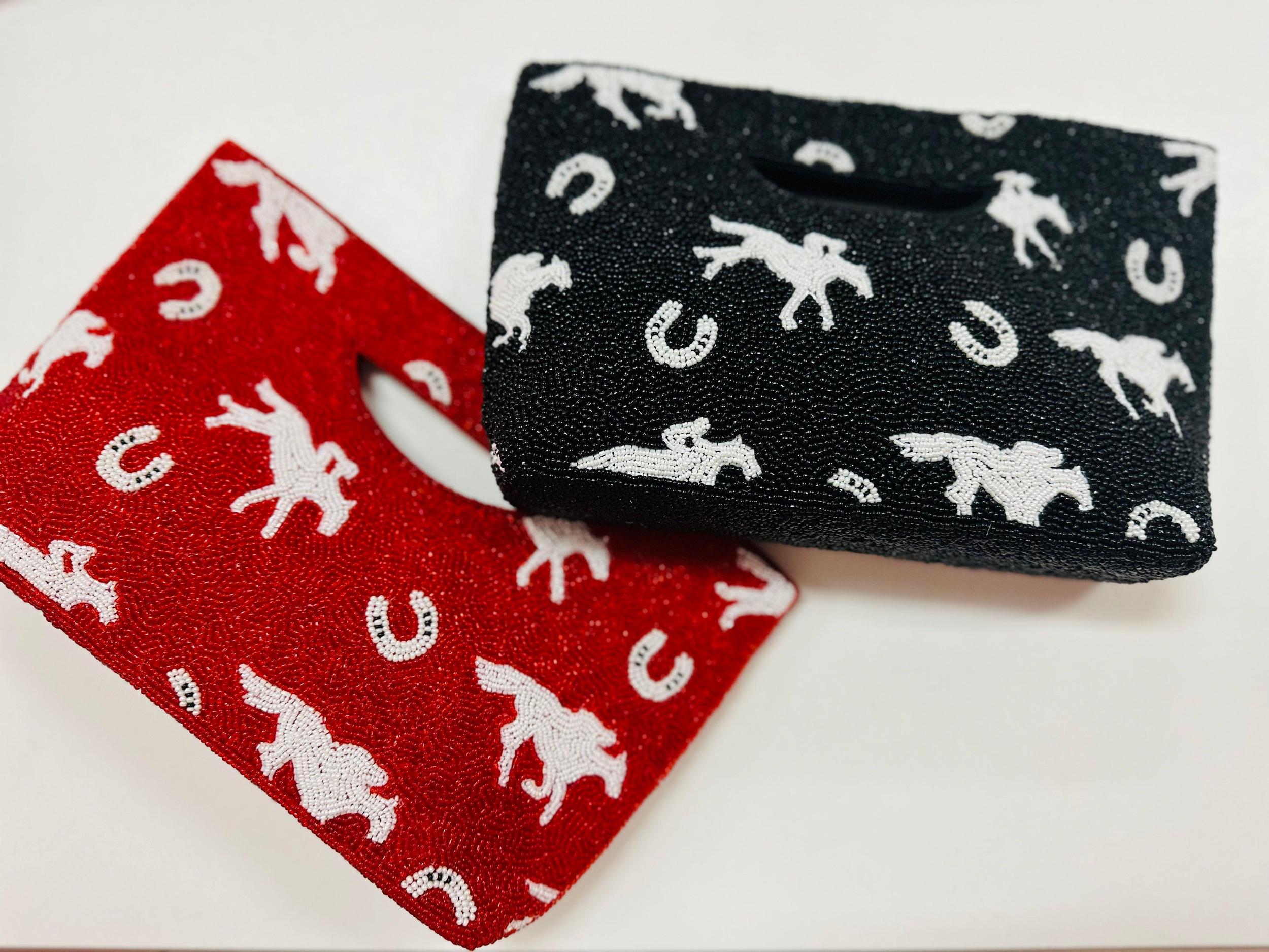 Beaded Horseshoe Handbag Product Image