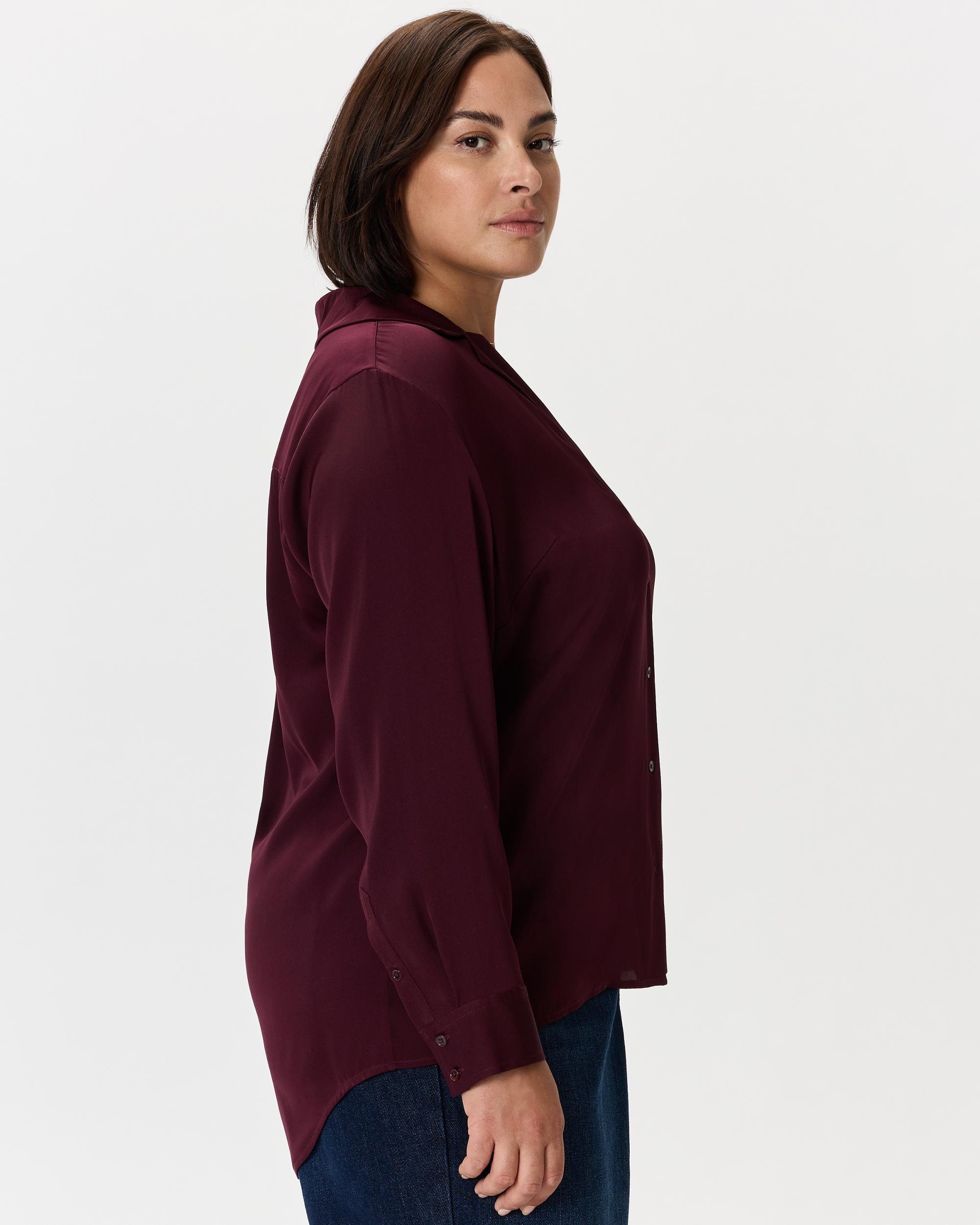 Quince | Women's Washable Stretch Silk Notch Collar Blouse Product Image