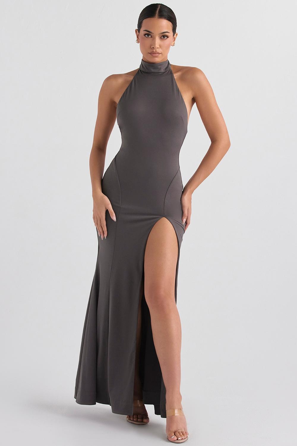 Fleur  shadow satin strapless gown Product Image