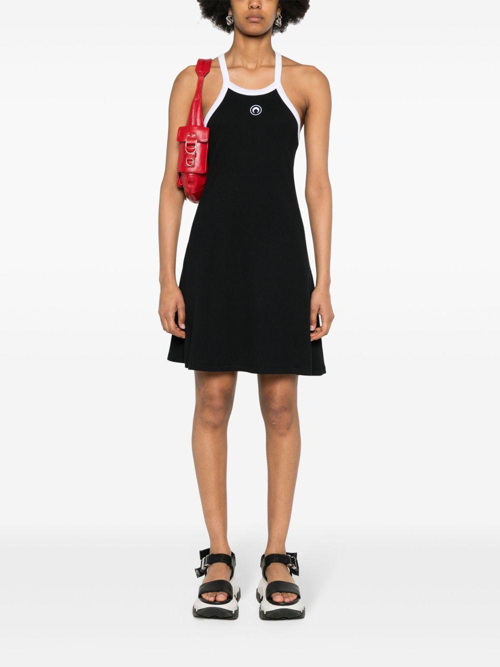 Crescent Moon-embroidered mini dress Product Image