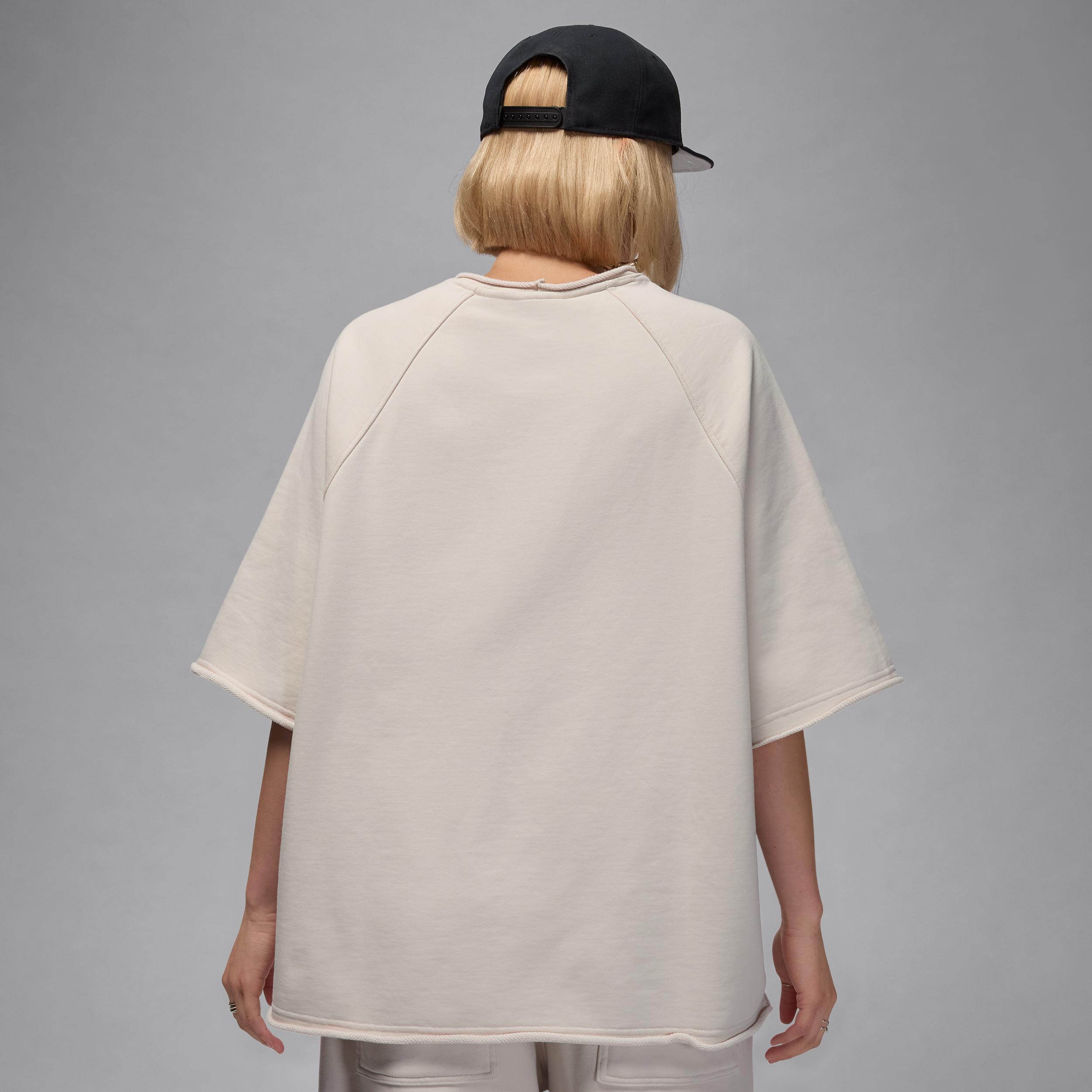 Womens Jordan Flight Fleece Oversized Short-Sleeve French Terry Top | IB9850-017 Product Image