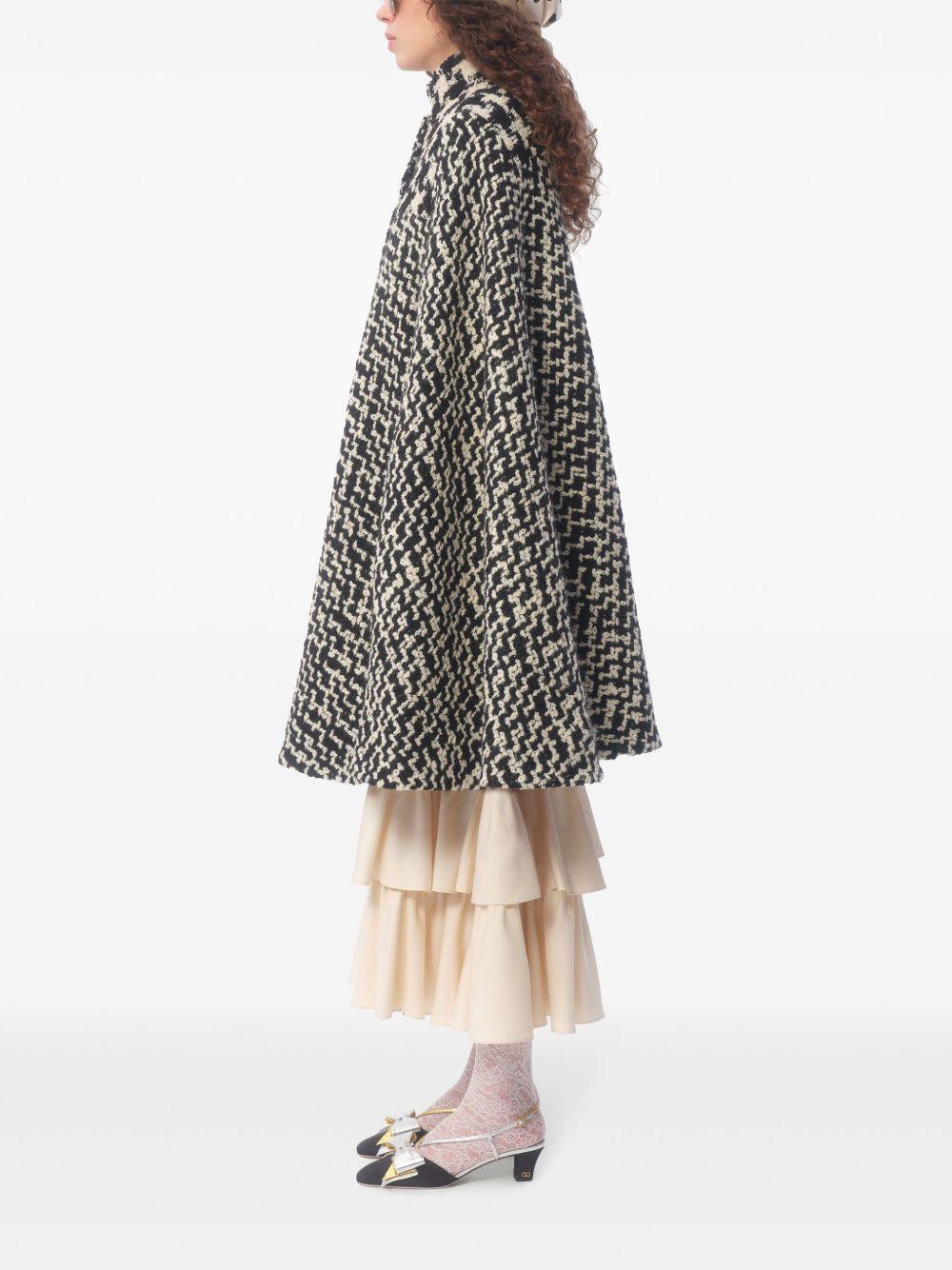 Geometric tweed cape Product Image