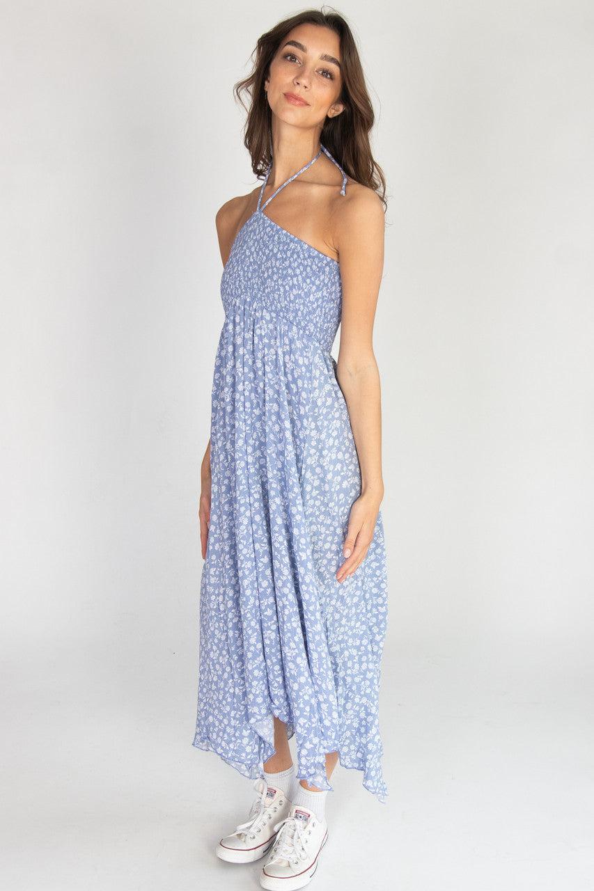 Floral Smocked Hanky Hem Dress Product Image