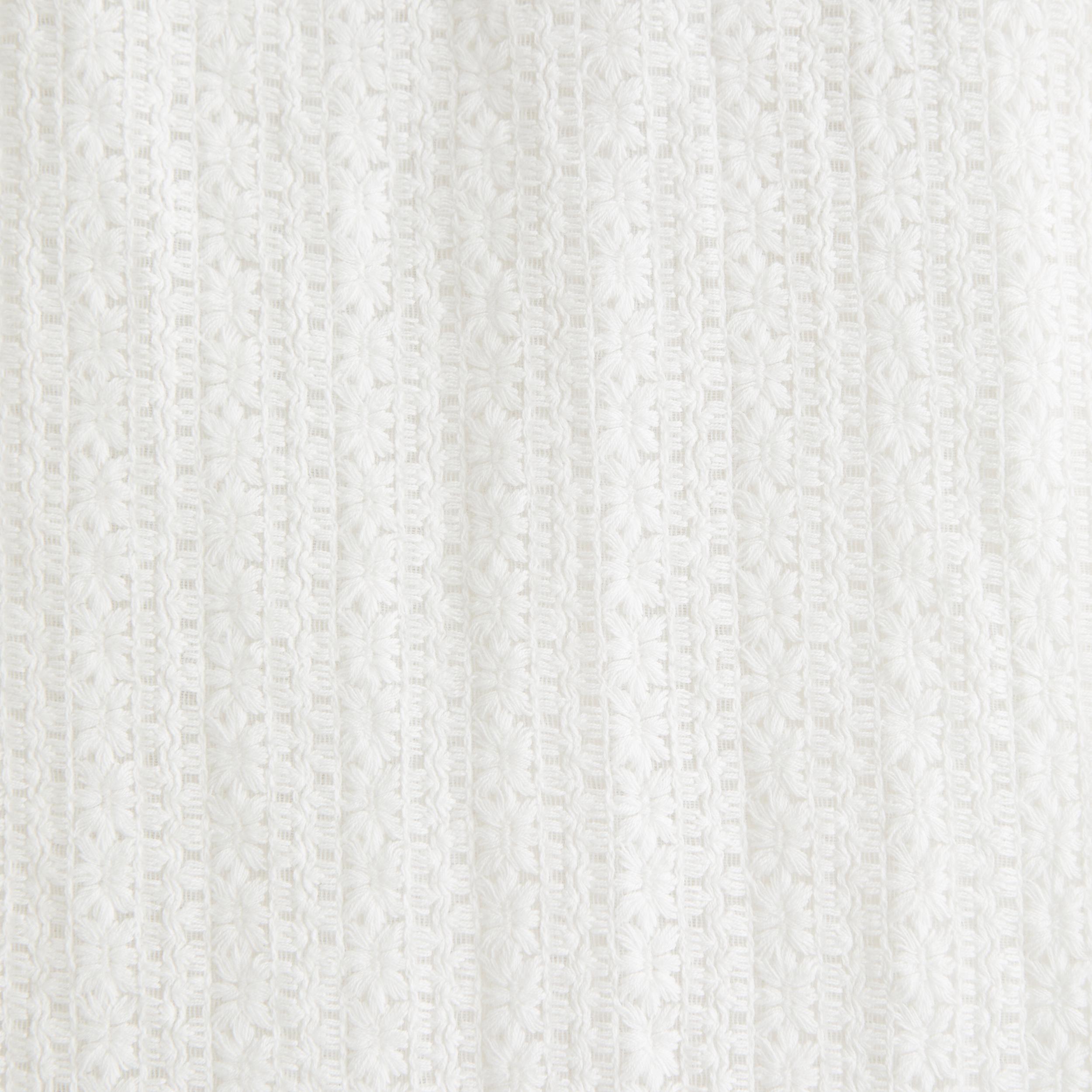 Camp Collar Cropped Lace Shirt Product Image