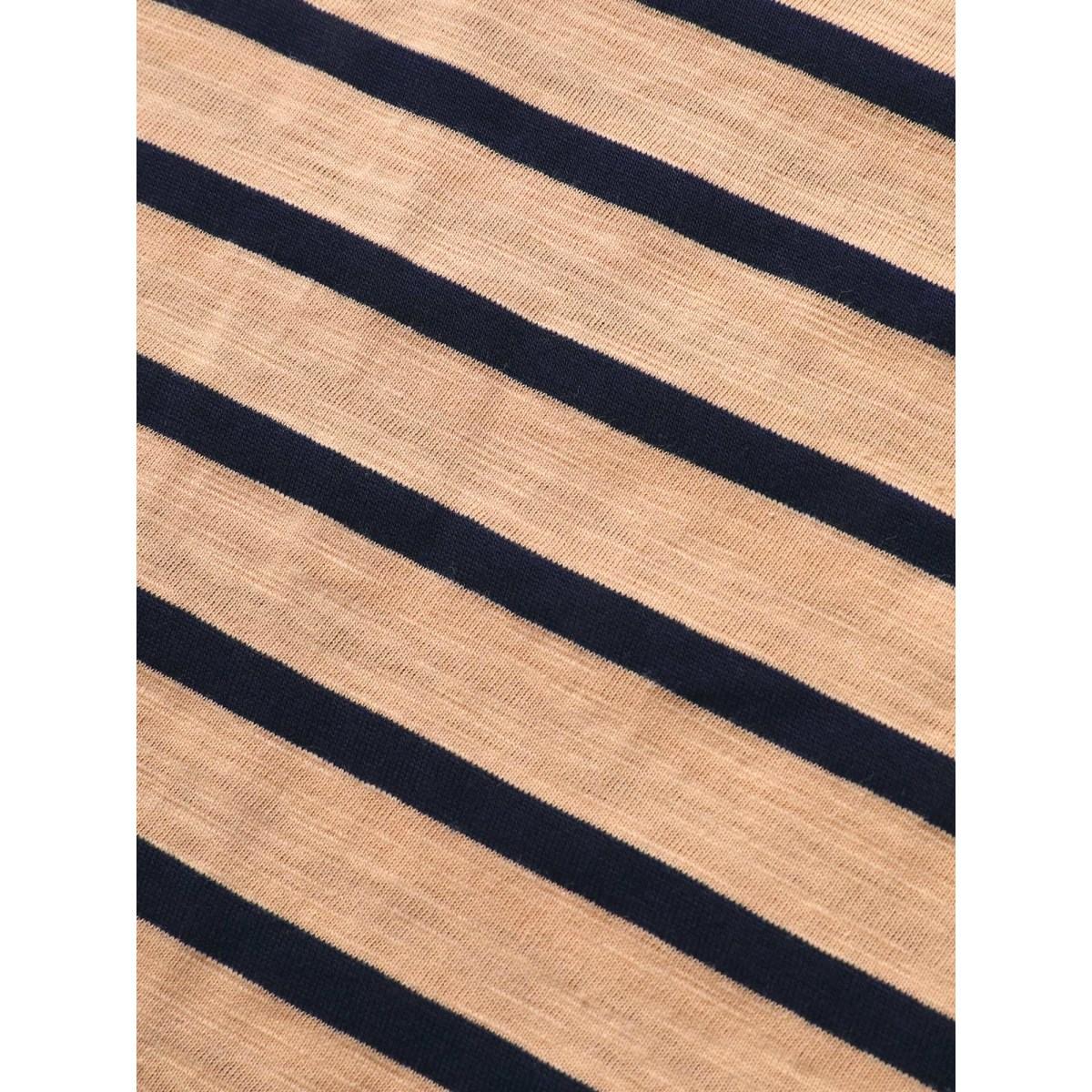 Plus Size Cotton Striped U Neck Contrast Trim Tank Top Women Lightorange Casual Contrast U-neck Everyday Tank Tops Camis BloomChic 14-16/1X Product Image