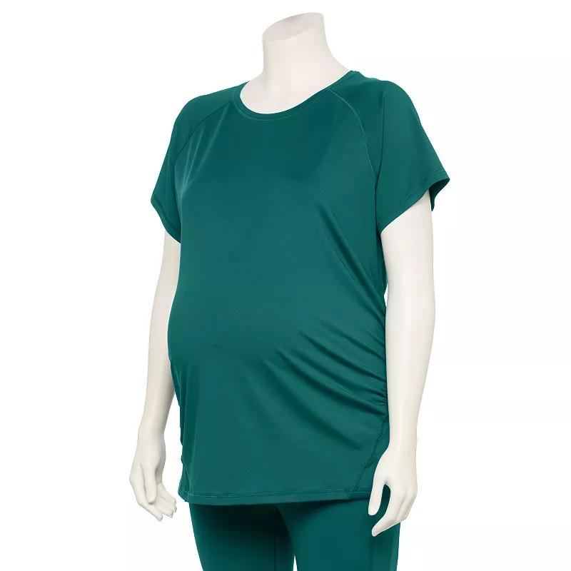 Plus Maternity Tek Gear Dry Tek Tee, Womens Dark Blue Teal Product Image