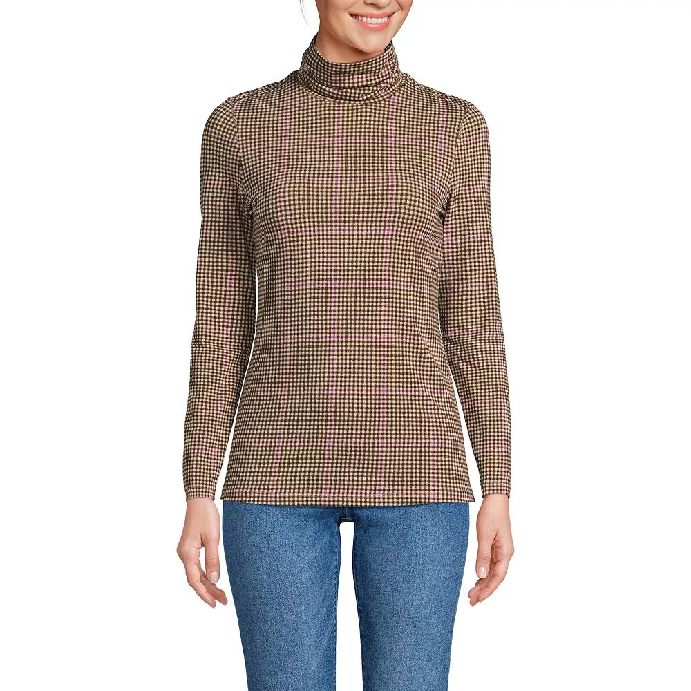 Women's Lands' End Lightweight Fitted Turtleneck,  Product Image