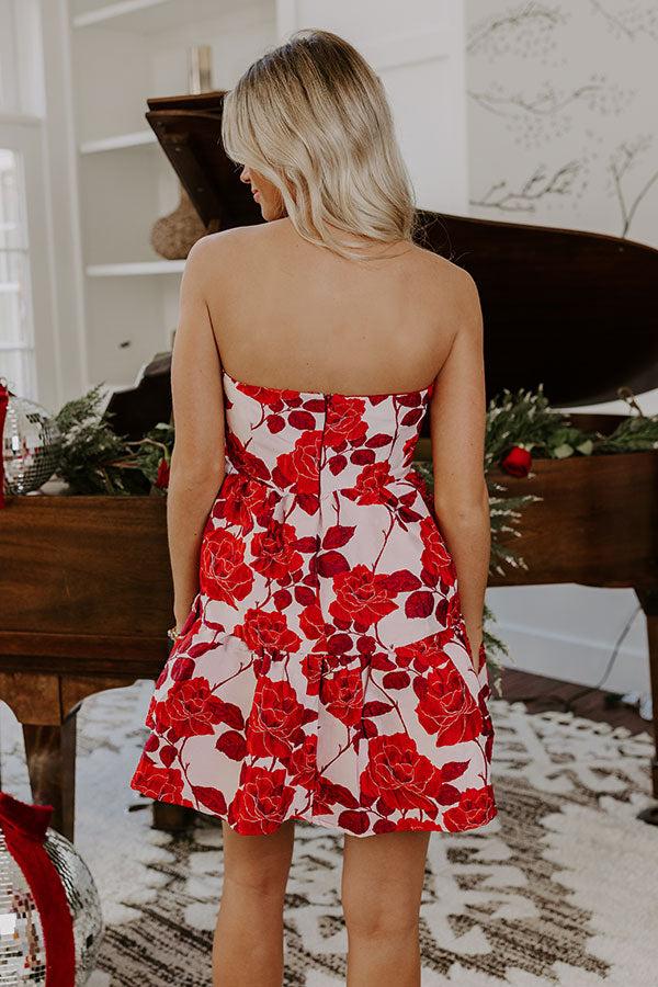 Rose Garden Romance Jacquard Mini Dress Product Image