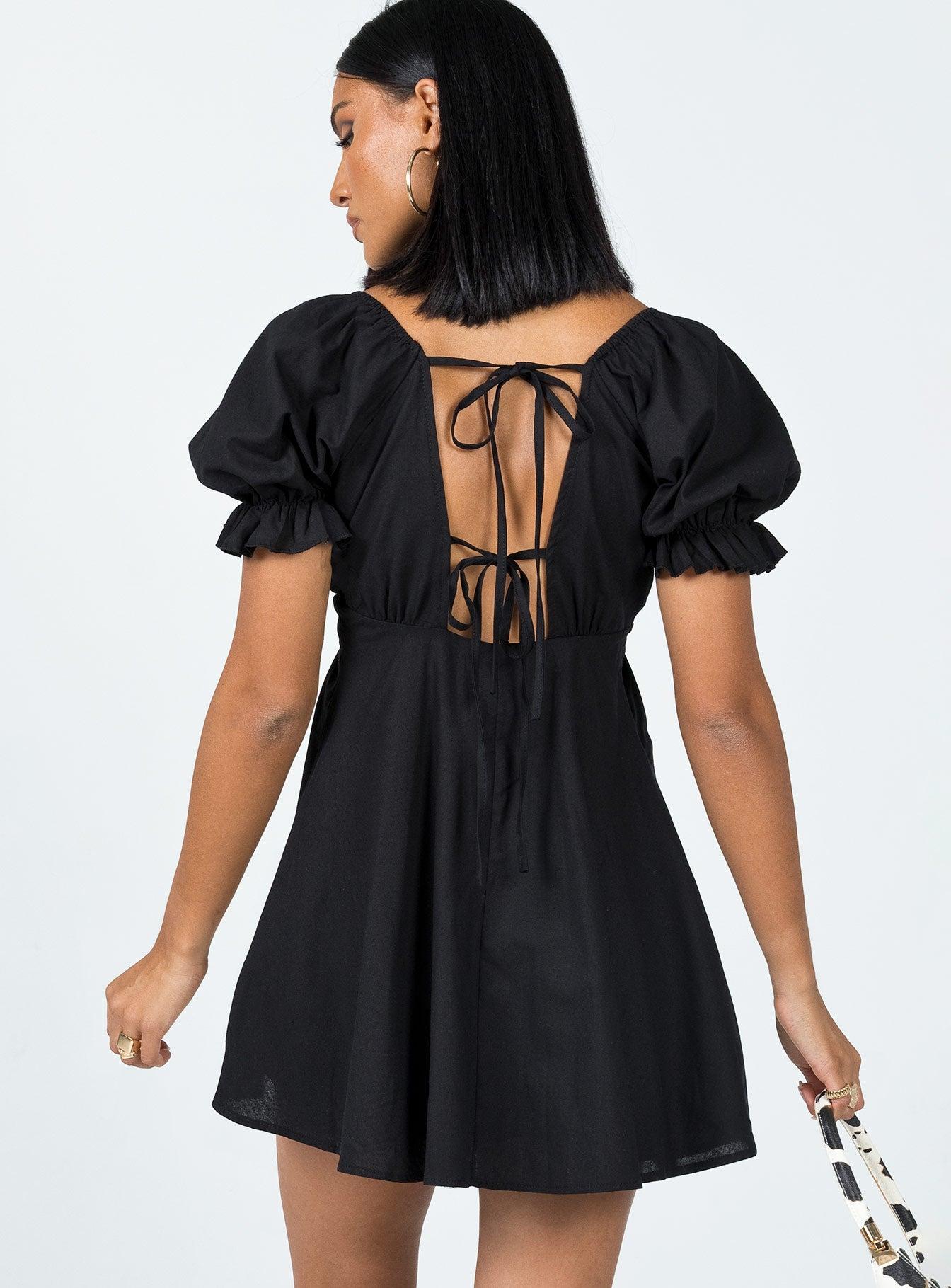 Blissful Mini Dress Black Product Image