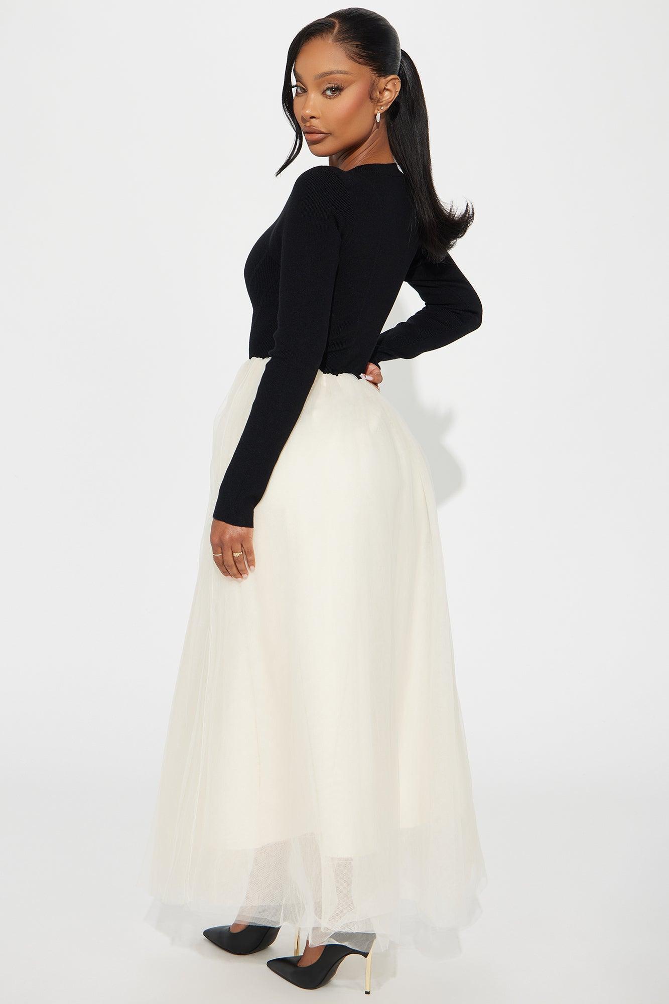 Bella Tulle Maxi Dress - Black/combo Product Image