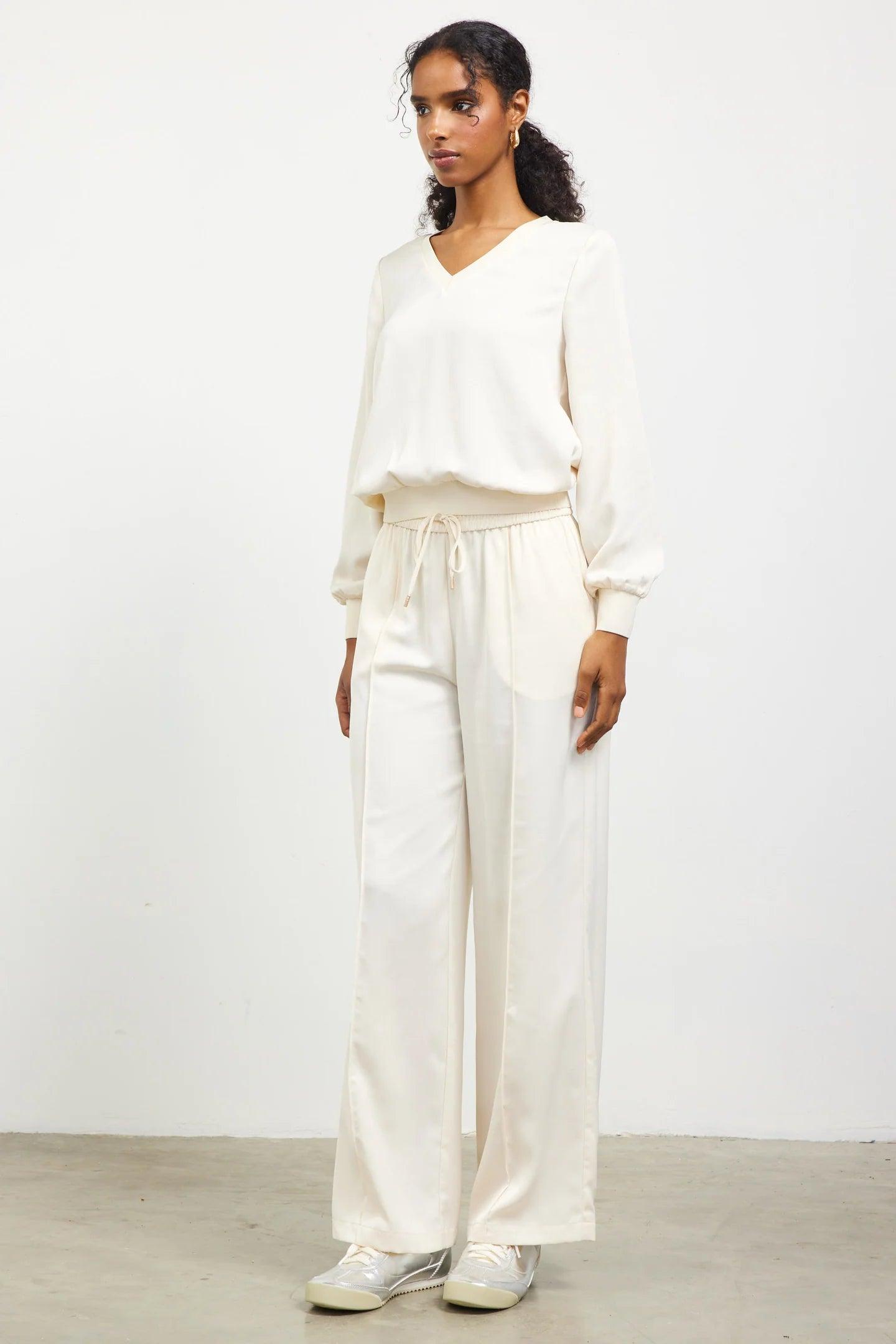 Rib Band Long Sleeve Top Product Image