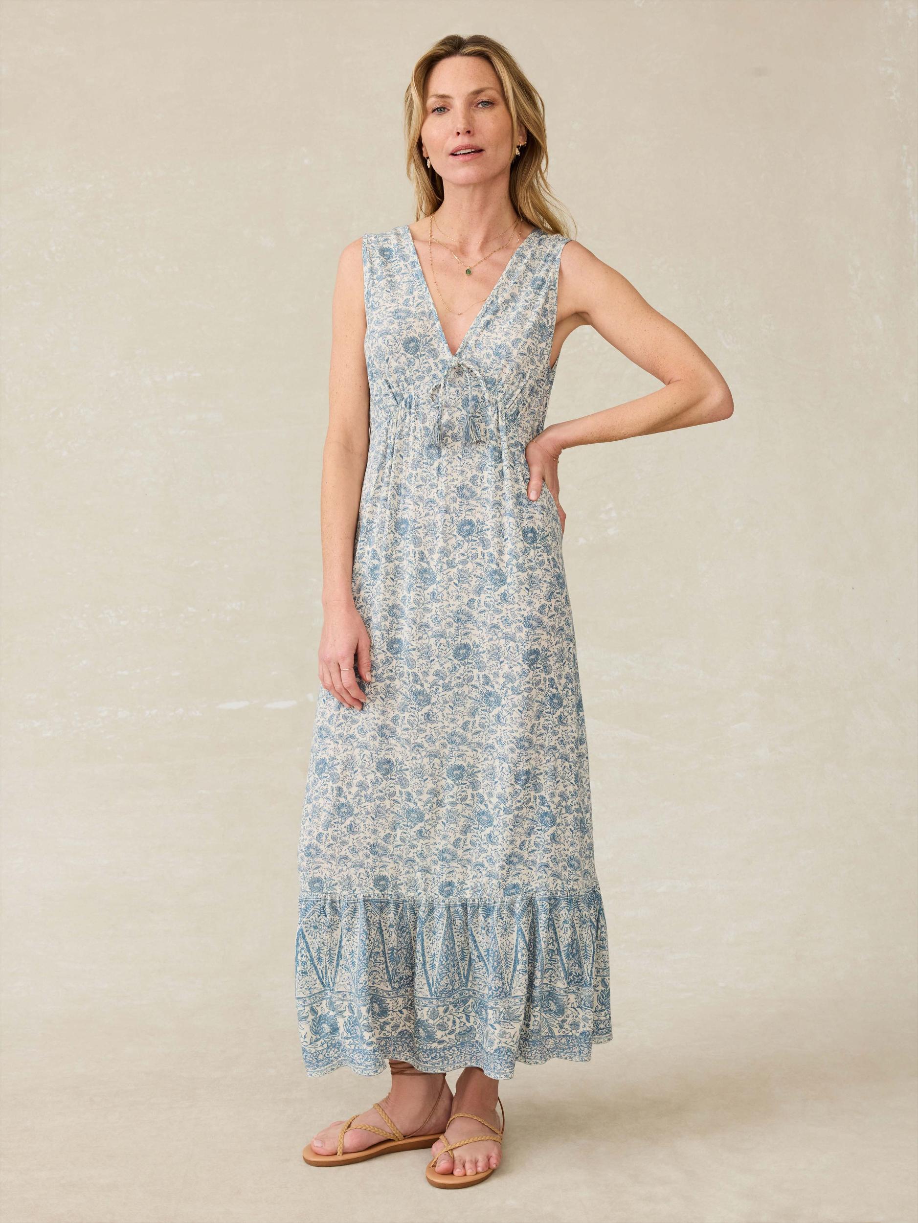 Eden Dress - Blue Water Floral Female Product Image