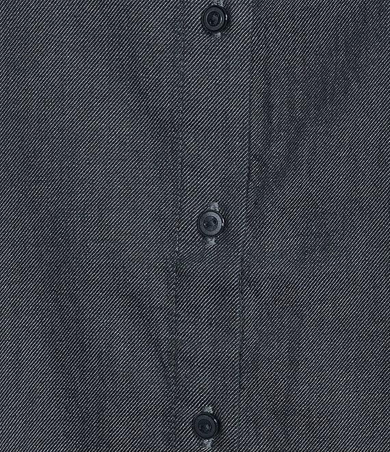 Eileen Fisher Organic Cotton Twill Mandarin Collar Sleeveless Top Product Image