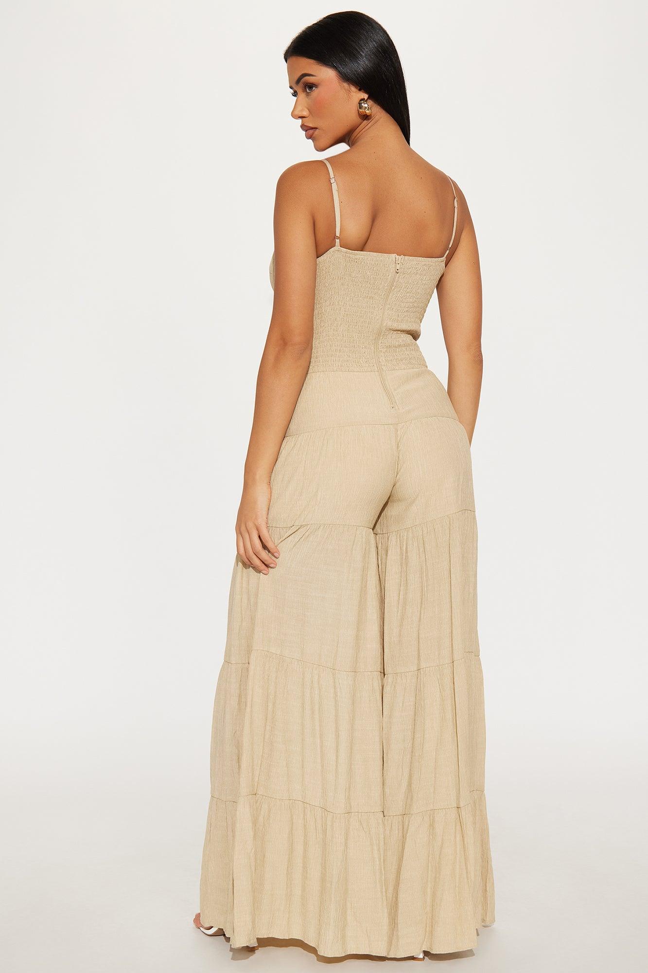 Dream Haze Jumpsuit - Taupe Product Image