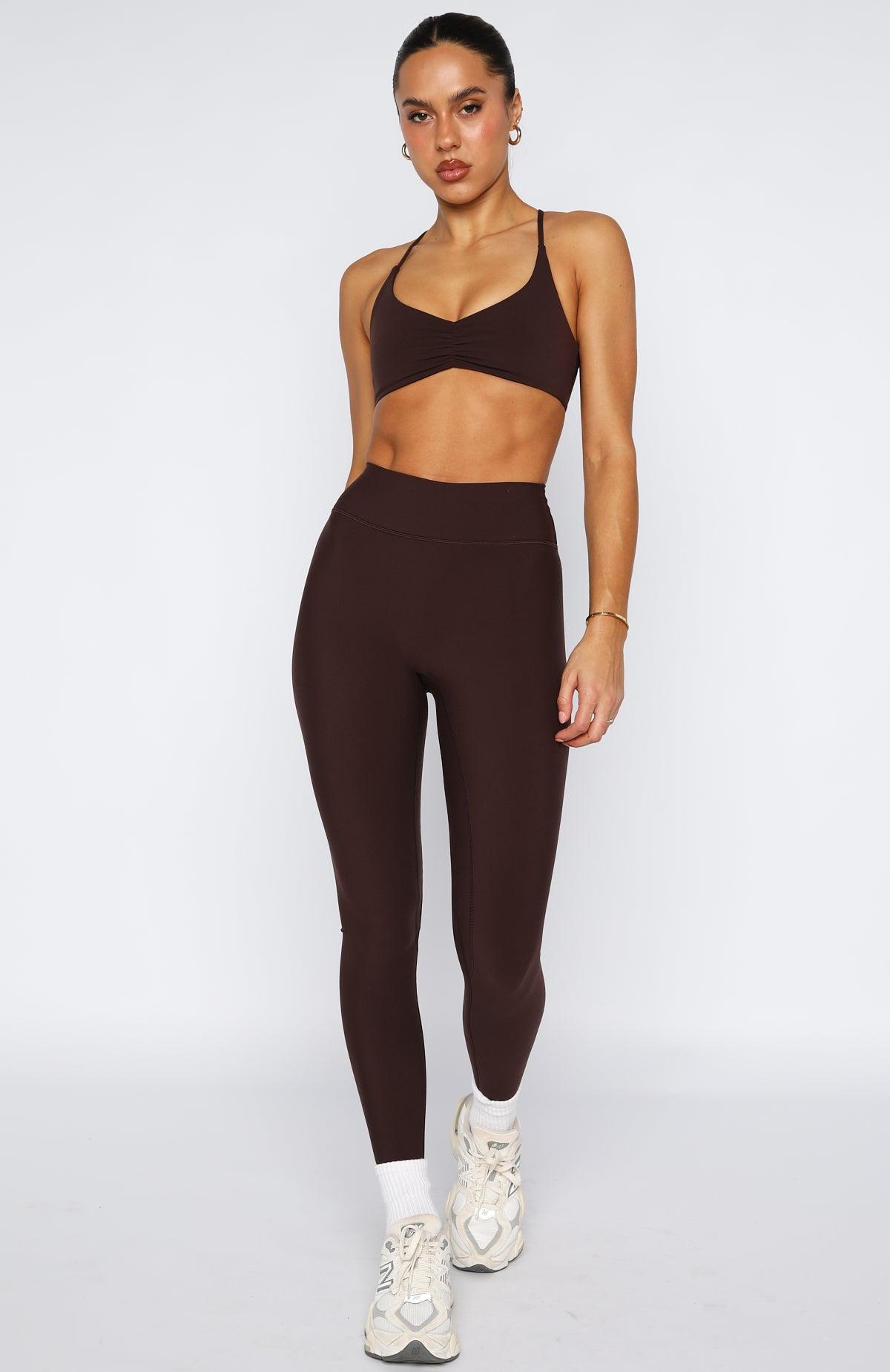 Go Getter High Waisted Leggings Dark Chocolate Product Image