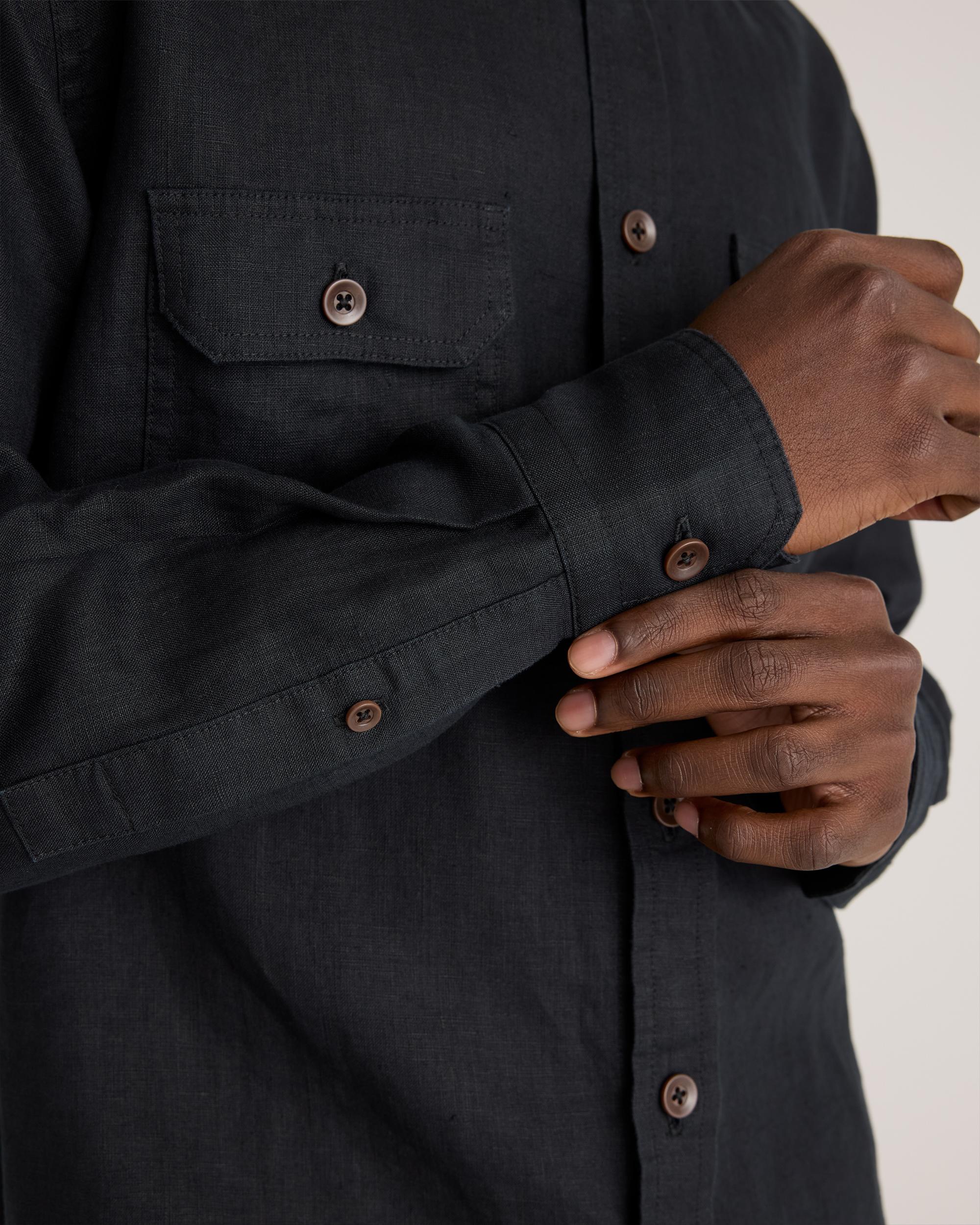 Quince | Men's 100% European Linen Utility Shirt Product Image