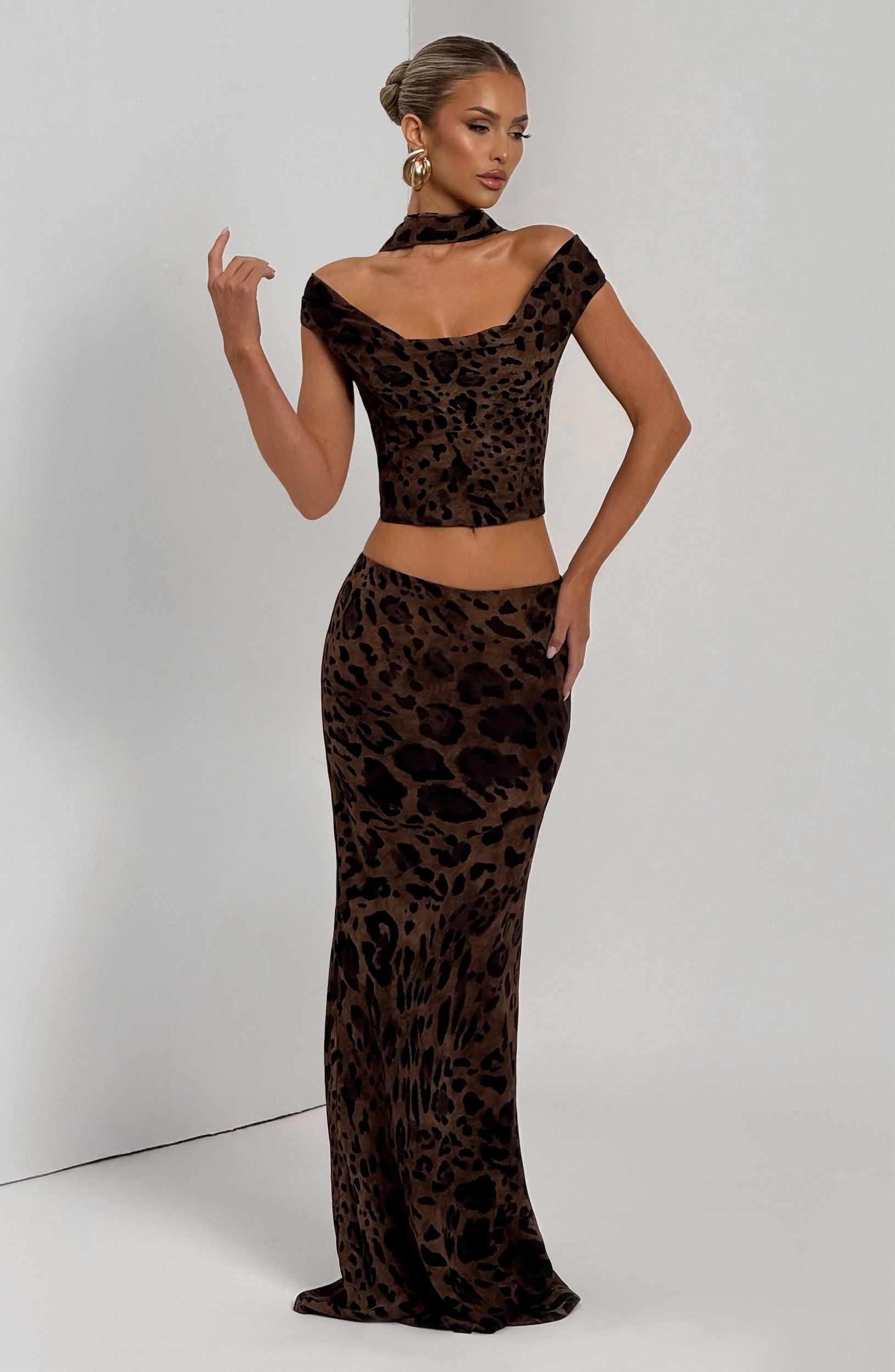 Chrysoula Maxi Skirt - Leopard Print Product Image