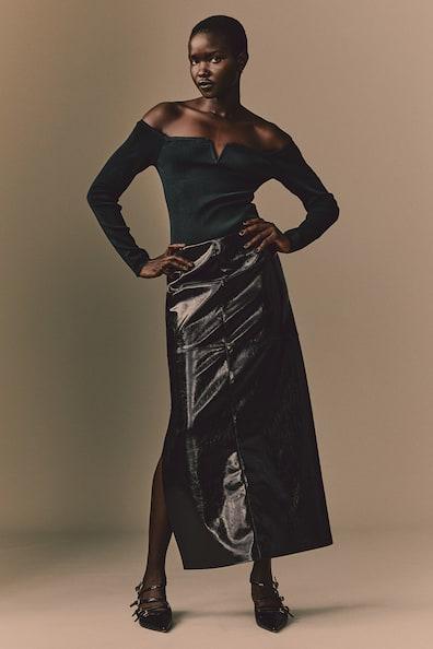 Rib-knit Off-the-shoulder Top Product Image