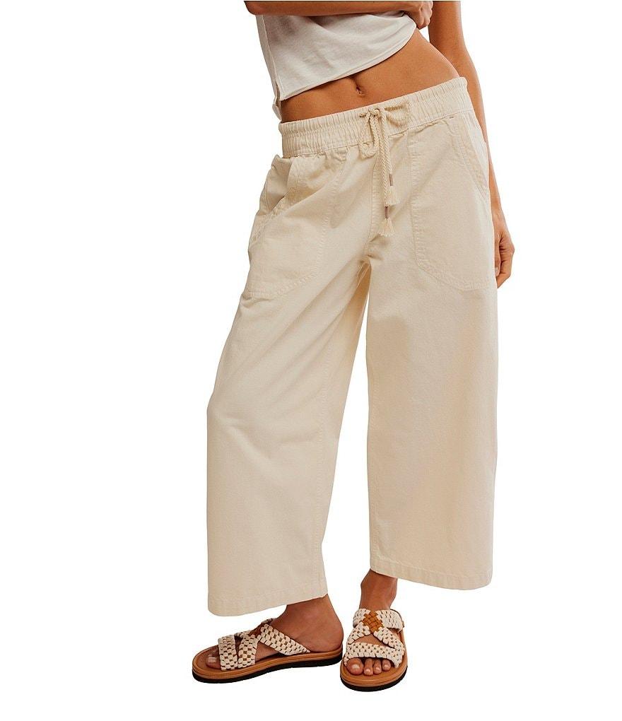 Free People Easy Peasy Wide Drawstring Elastic Waist Wide Leg Pull-On Pants Product Image