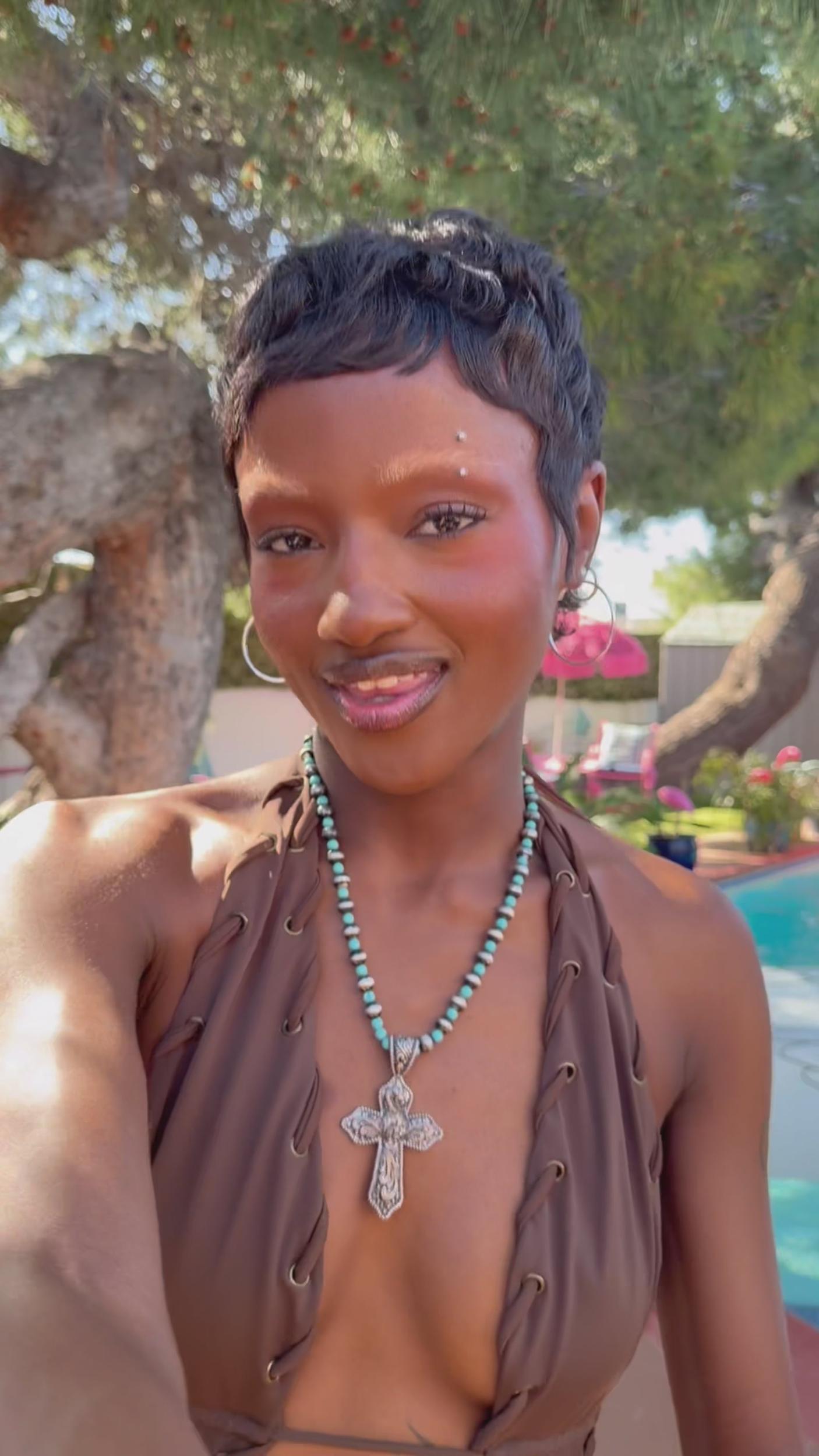 Womens Monokini Whipstich Current Mood - Brown Product Image