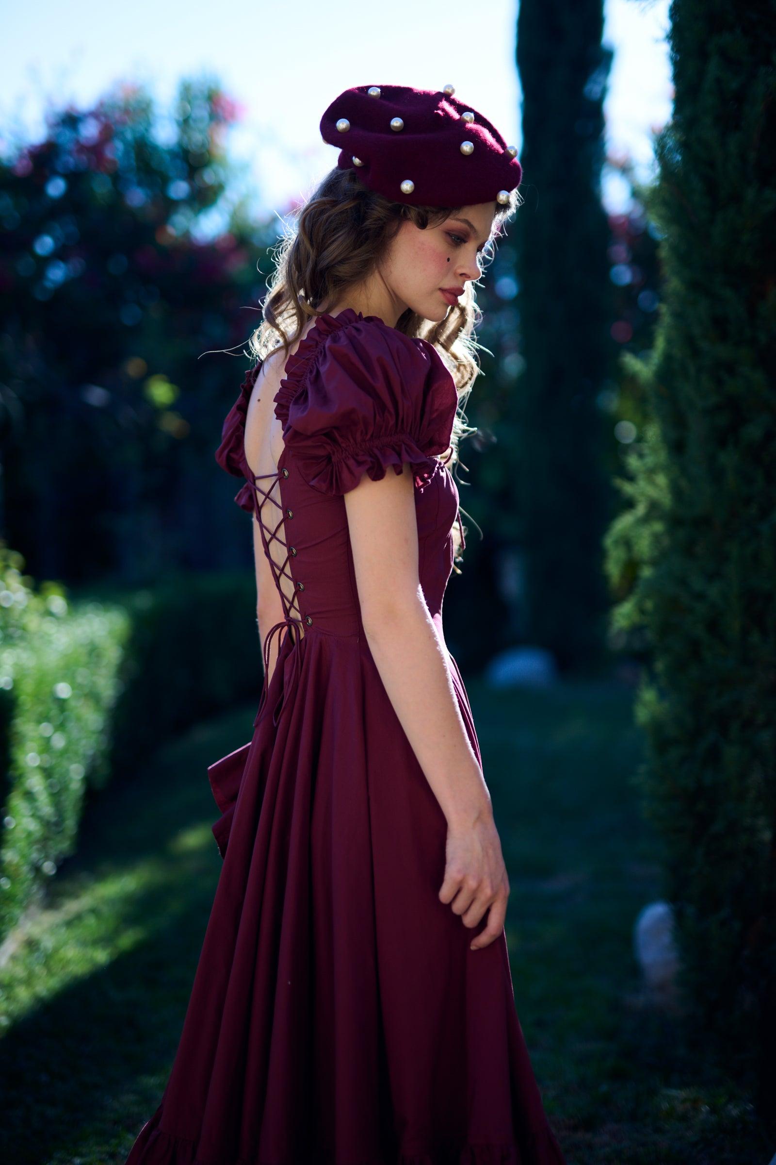 The Bordeaux Foxglove Dress Product Image