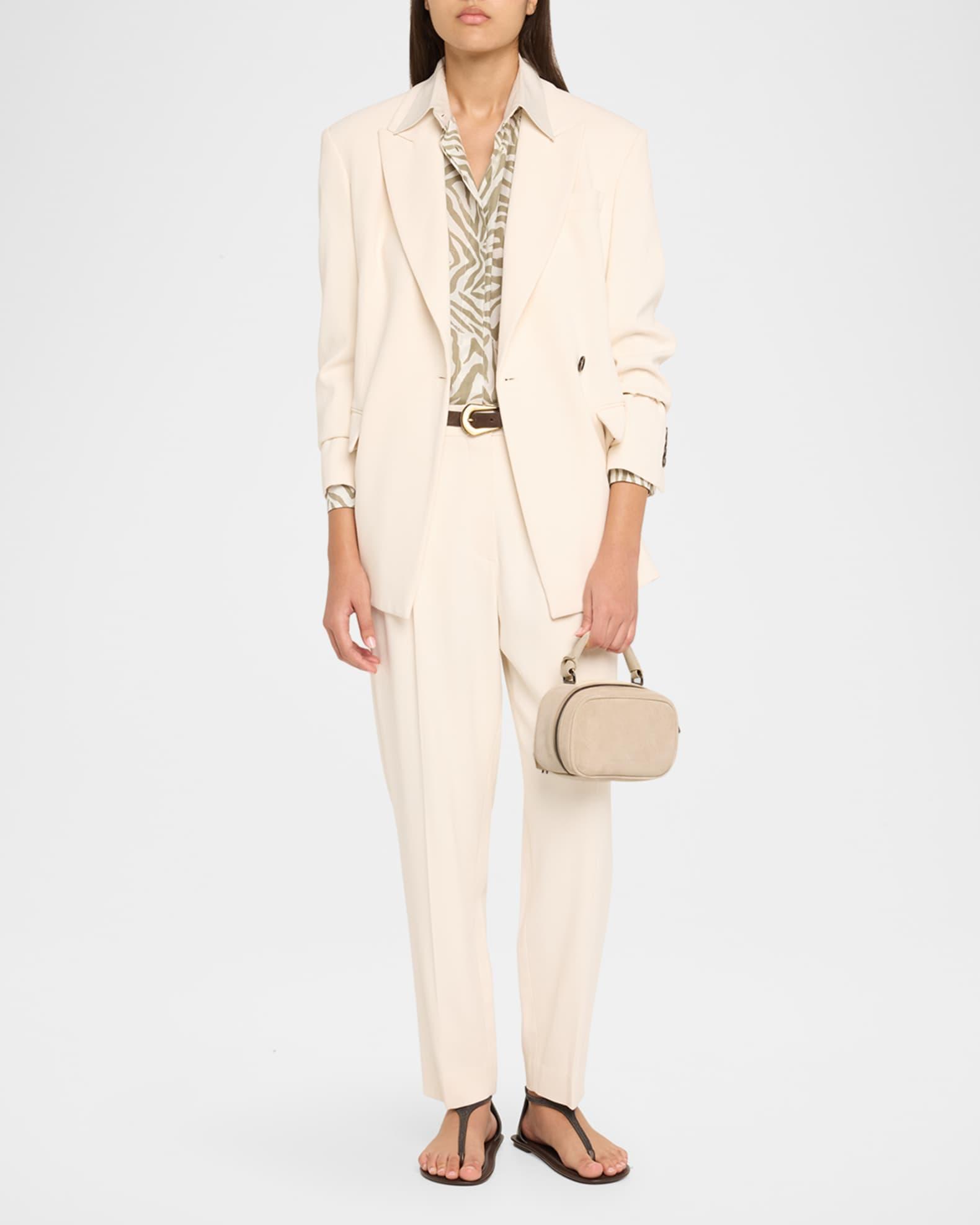 Mini Zip Suede Top-Handle Bag Product Image