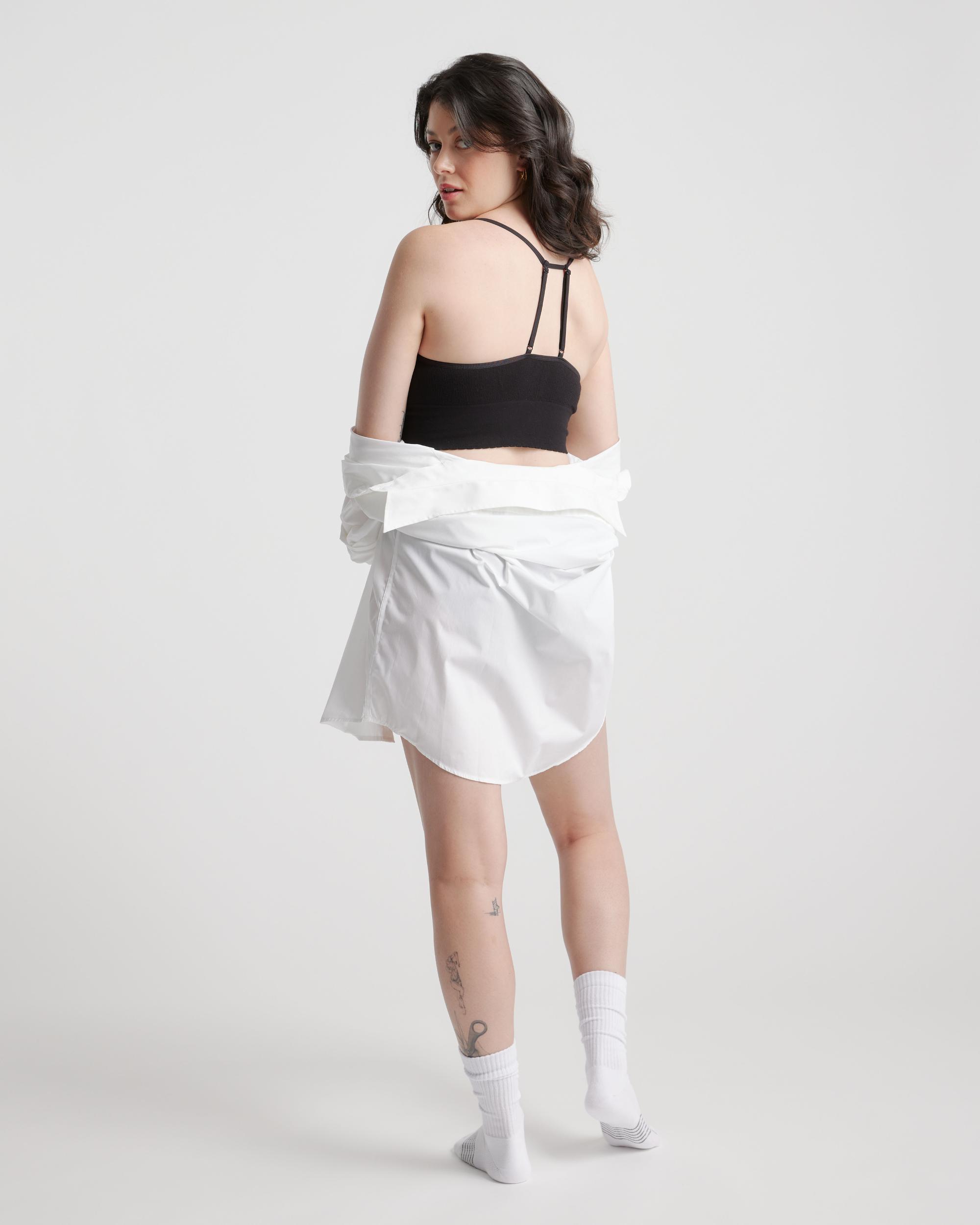 Quince | Women's Comfort Rib T-Back Bralette Size Large/XL, Nylon/Spandex Product Image