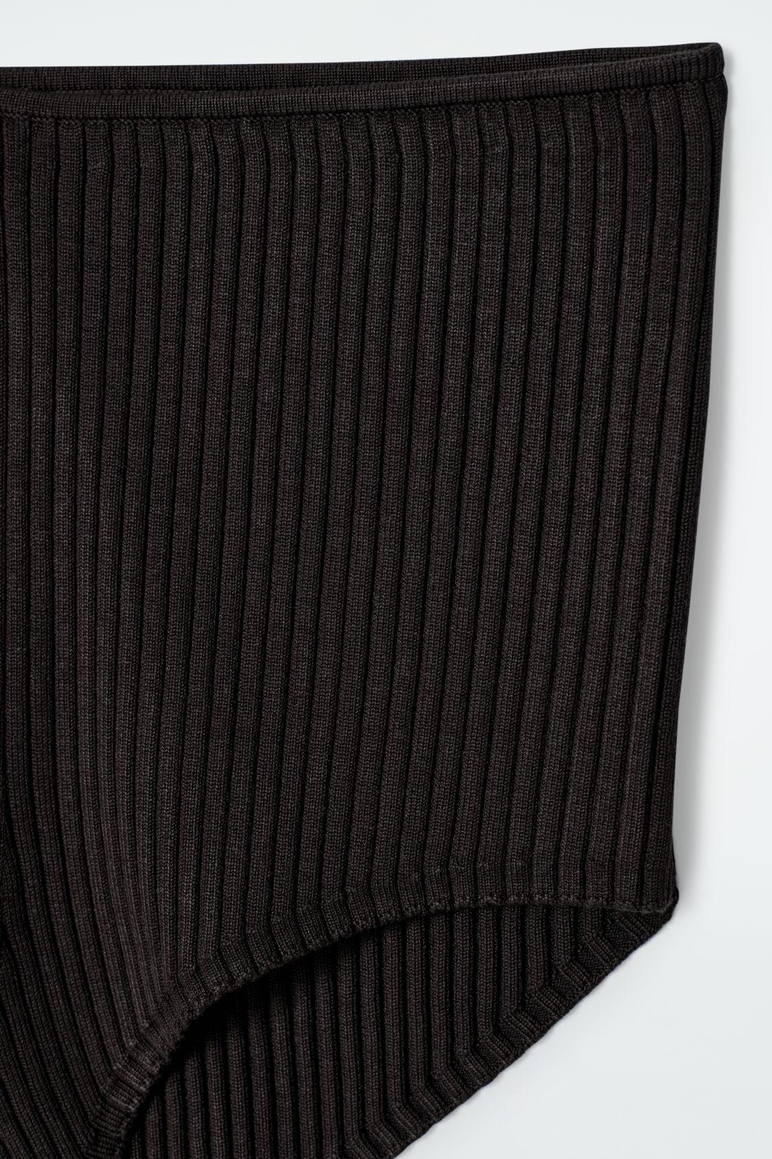 RIB-KNIT SILK MICRO SHORTS Product Image