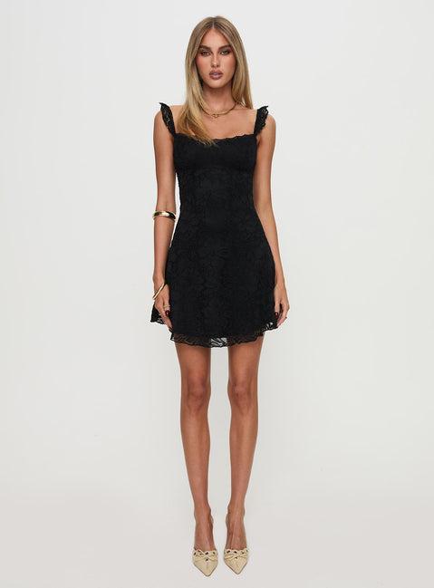 Beacall Mini Dress Black Product Image
