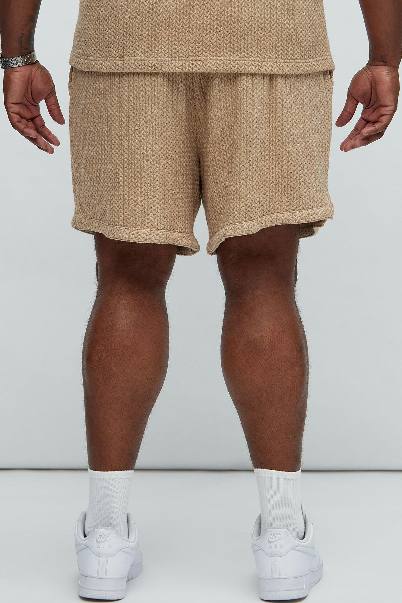 Catanina Textured Shorts - Tan Product Image