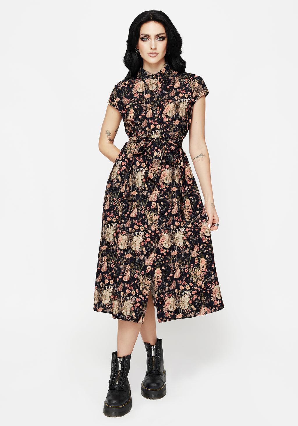Pixie Floral Print Midi Shirt Dress Product Image
