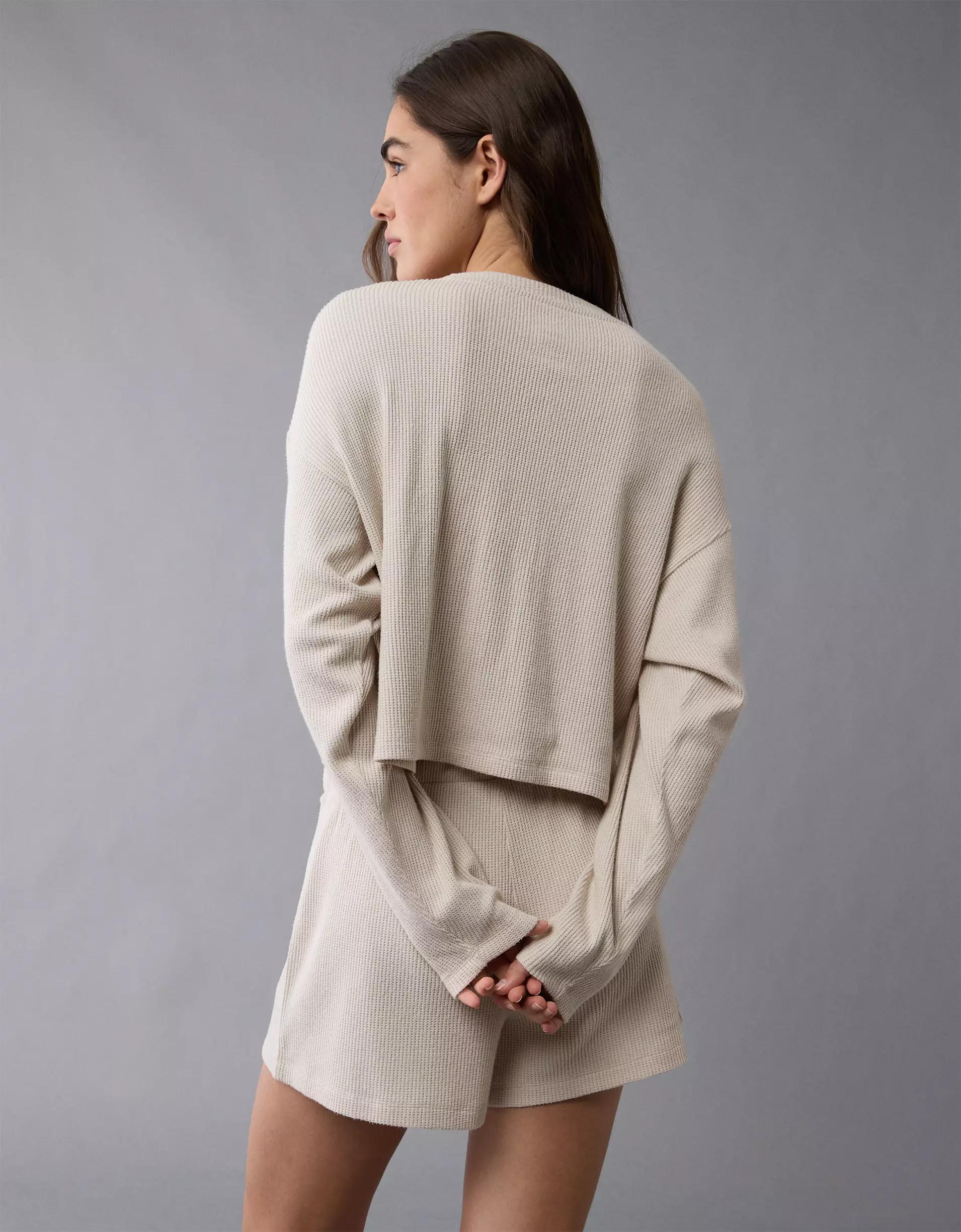 AE Luxe Plush Waffle Tee + Short Lounge Set Product Image