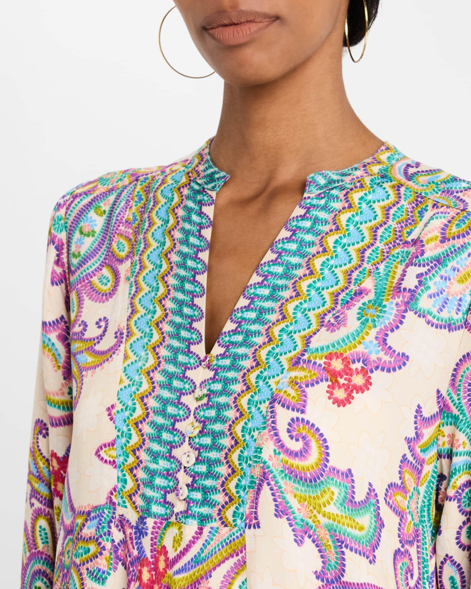 Tahlon Floral & Paisley-Print Midi Dress Product Image