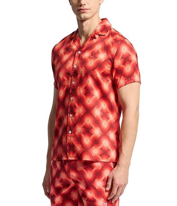 Psycho Bunny Paros Tencel Short Sleeve Woven Camp Shirt Product Image