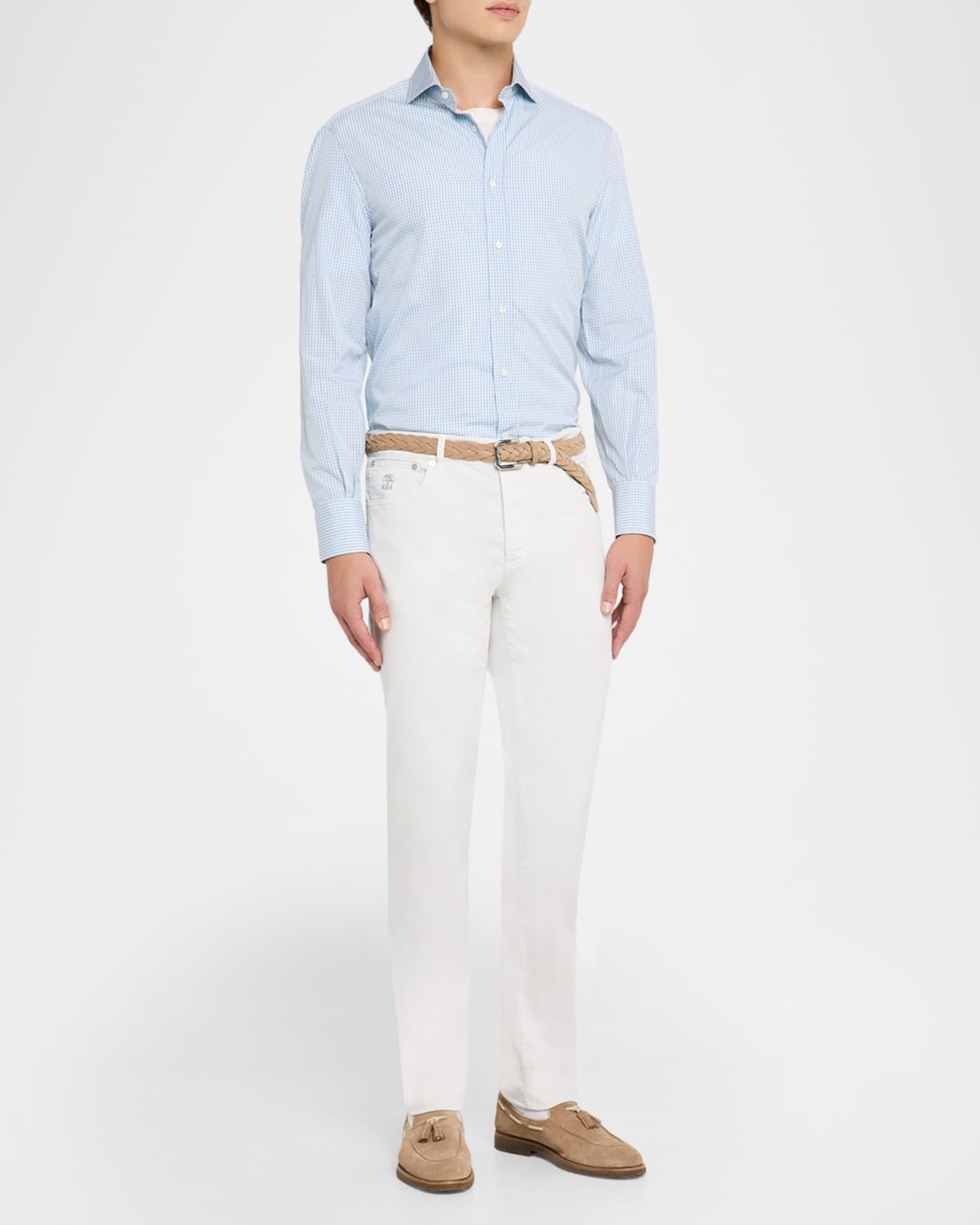 Men's Gingham Check Long-Sleeve Shirt  Product Image