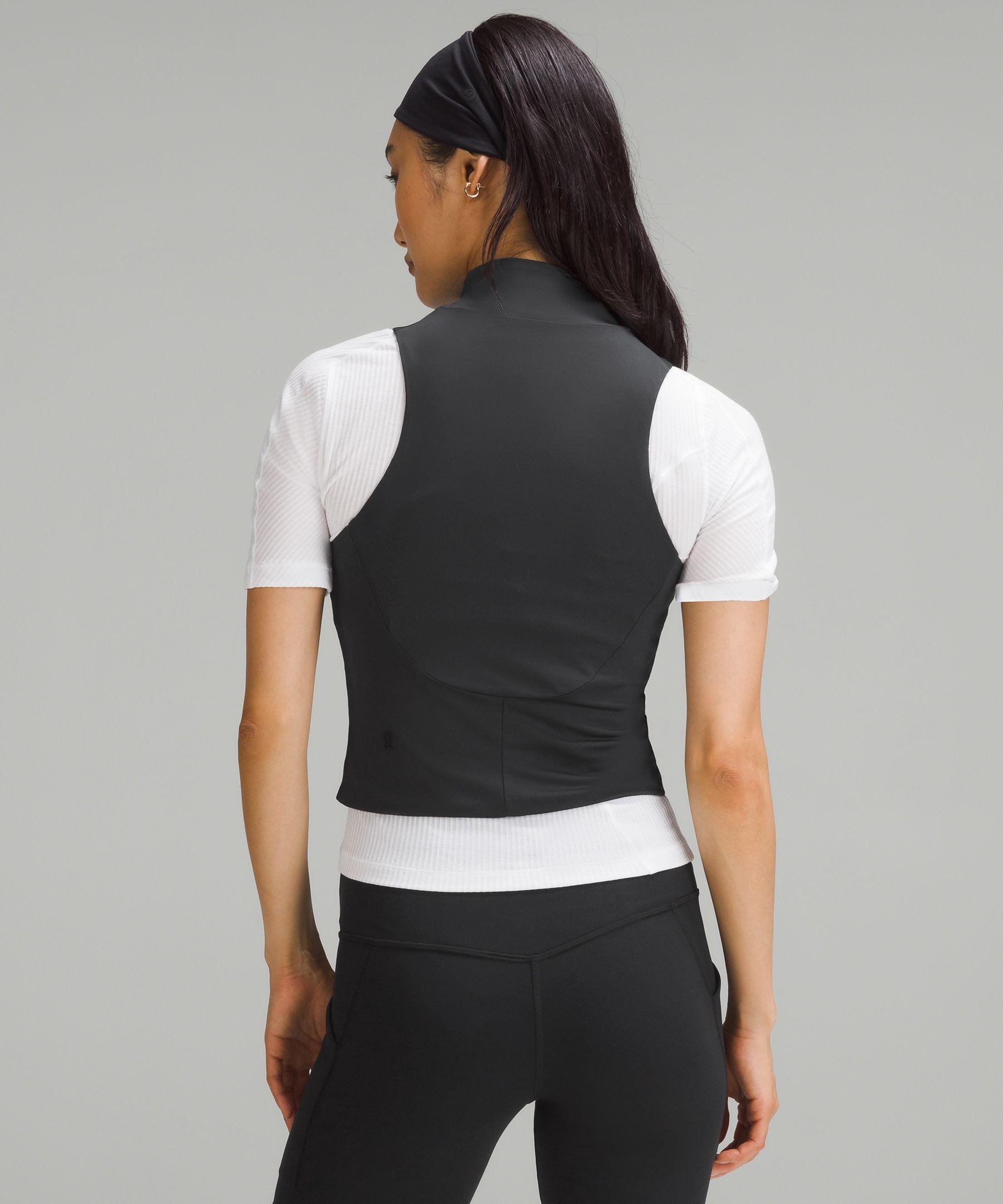 Tight-Fit Lined Half-Zip Tank Top Product Image