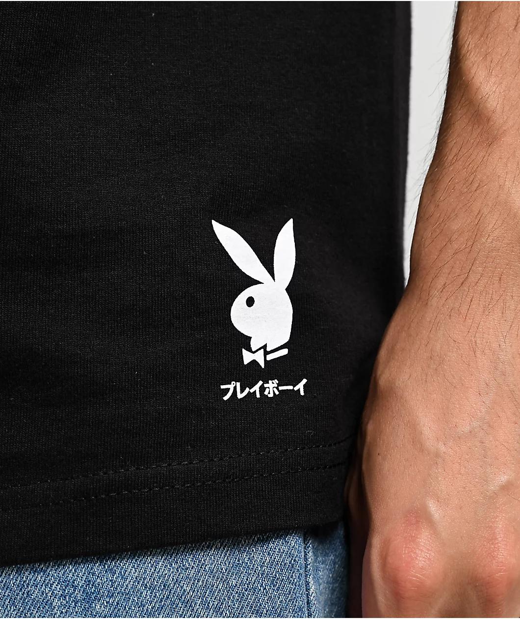 Color Bars x Playboy Blossom Black T-Shirt Product Image