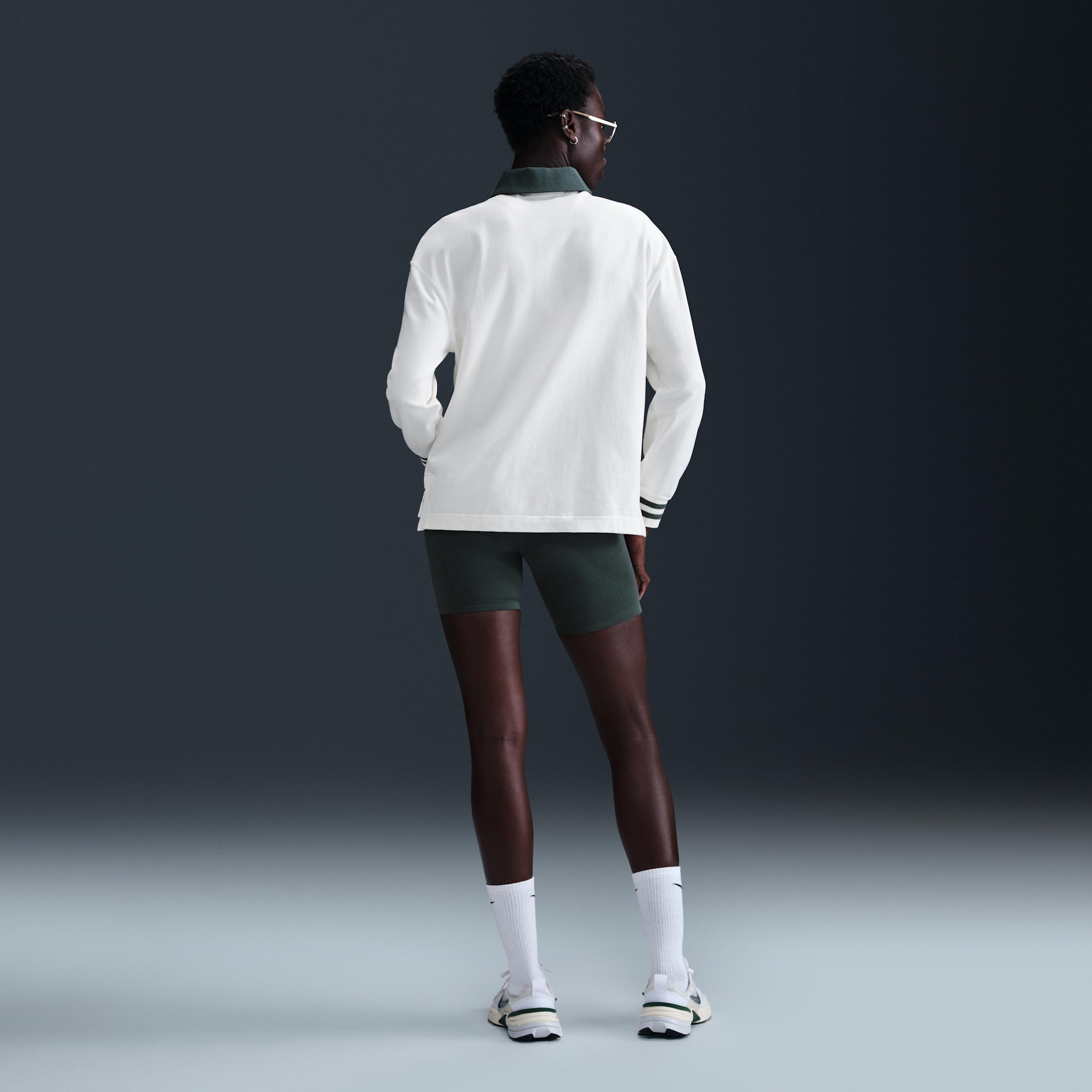 Women's Nike Sportswear Essential Oversized Long-Sleeve Polo Product Image