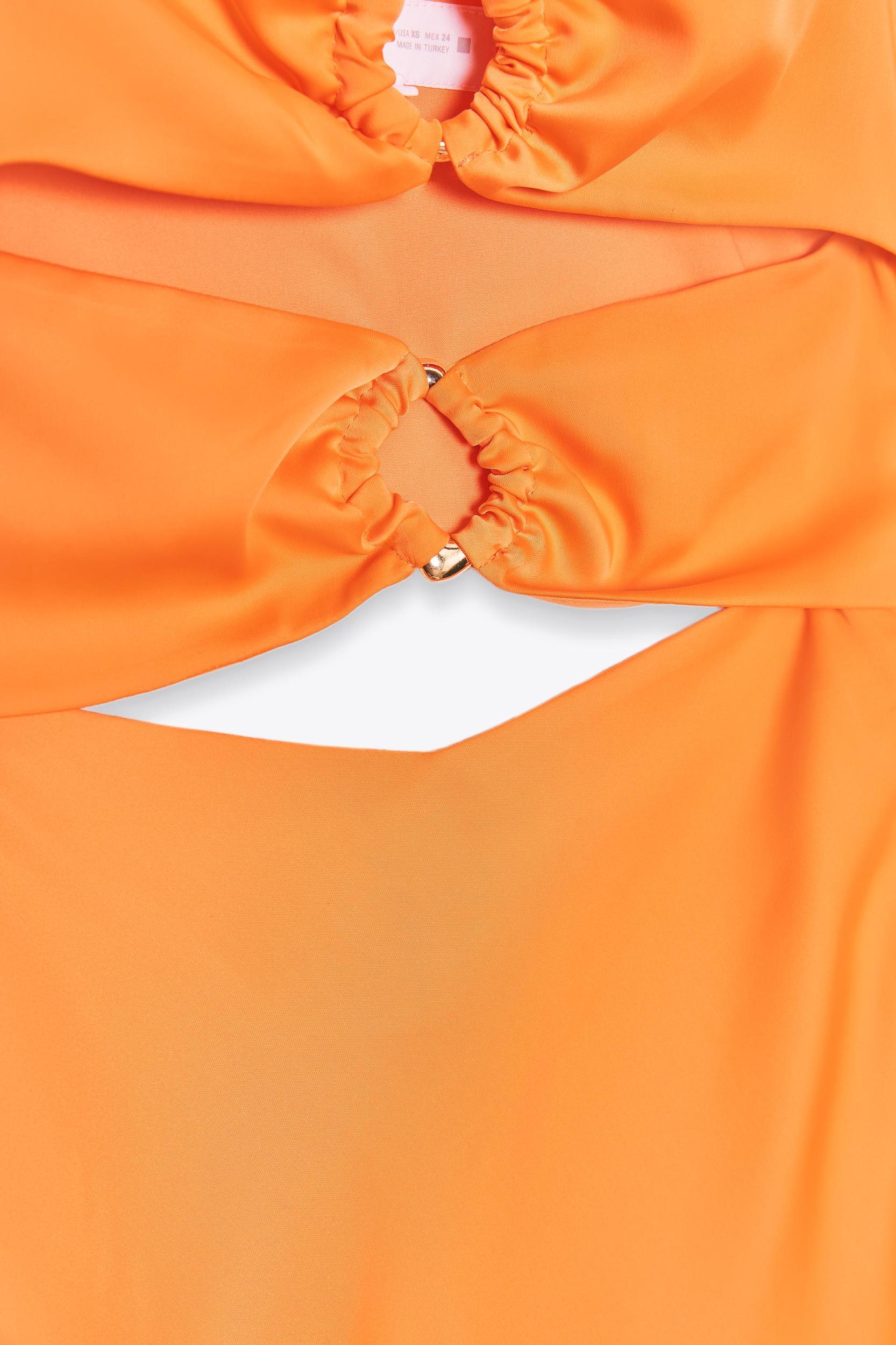 SATIN CUT OUT MIDI DRESS Product Image